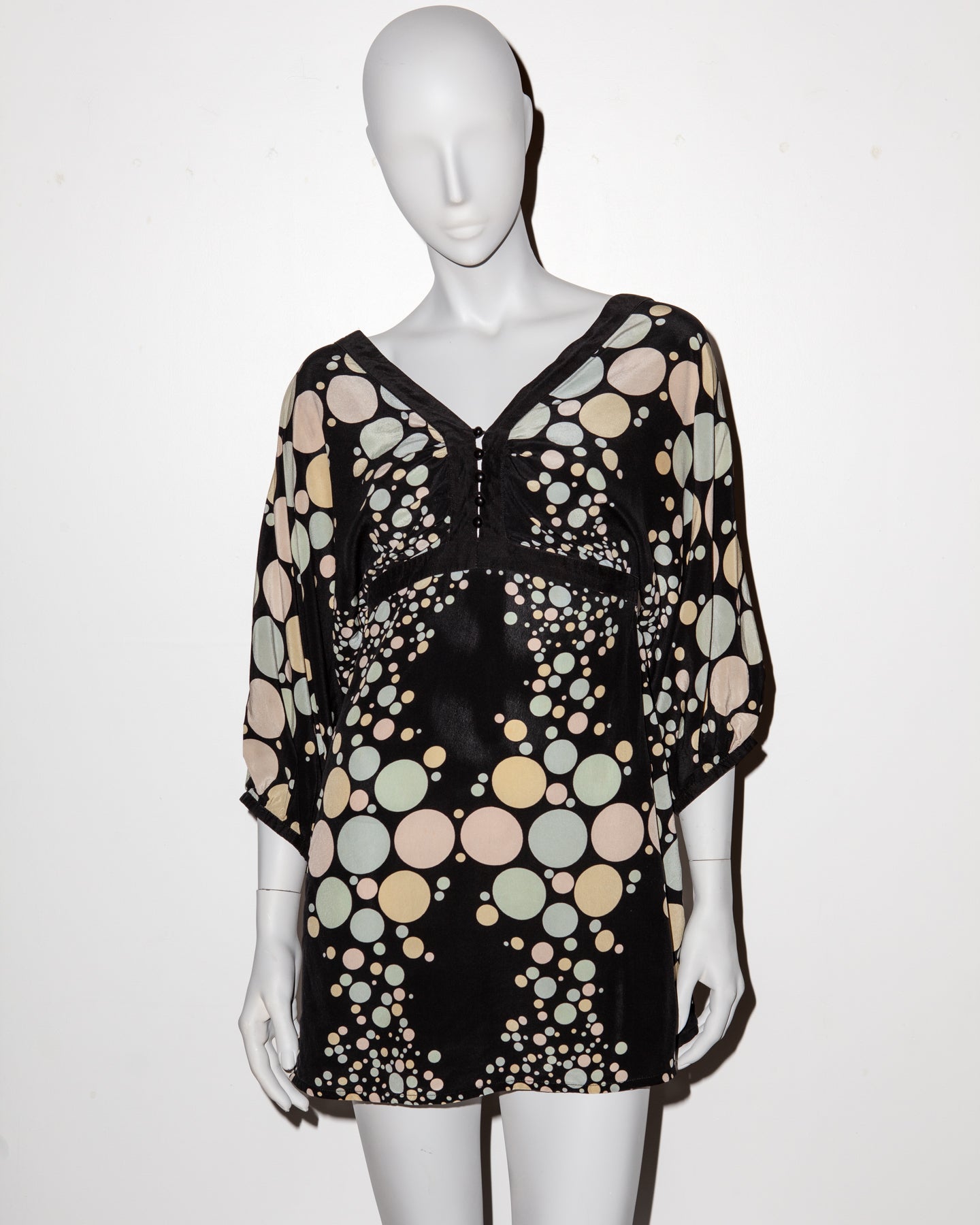 House Of Jazz Silk Mini Dress - UK 10 - S/S 2004