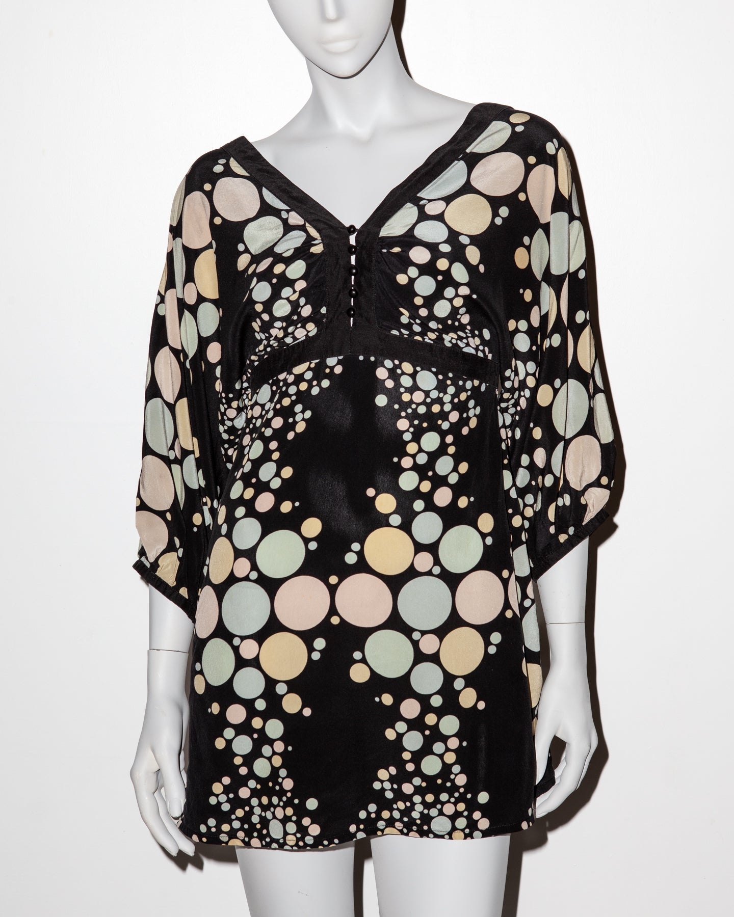 House Of Jazz Silk Mini Dress - UK 10 - S/S 2004
