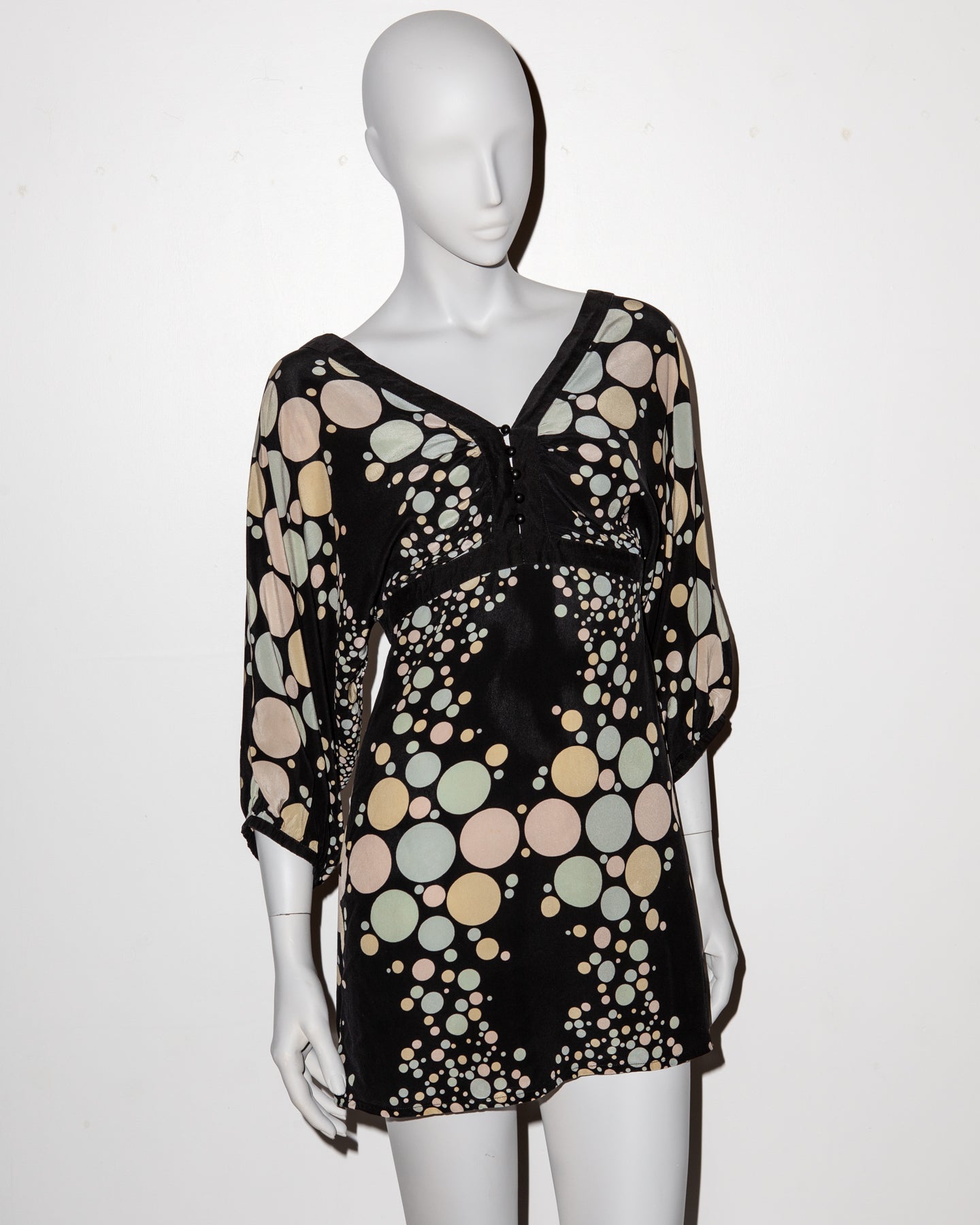 House Of Jazz Silk Mini Dress - UK 10 - S/S 2004