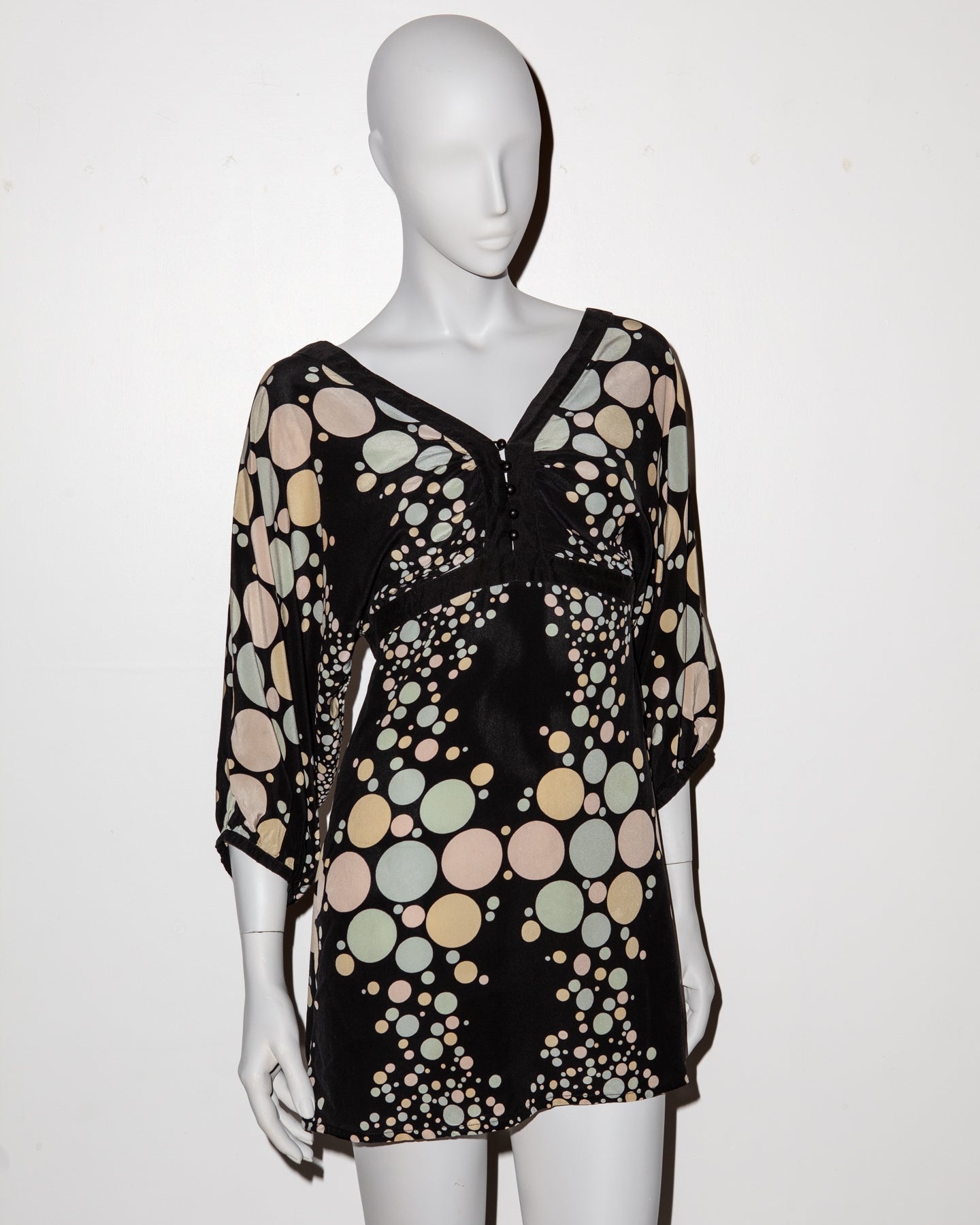 House Of Jazz Silk Mini Dress - UK 10 - S/S 2004
