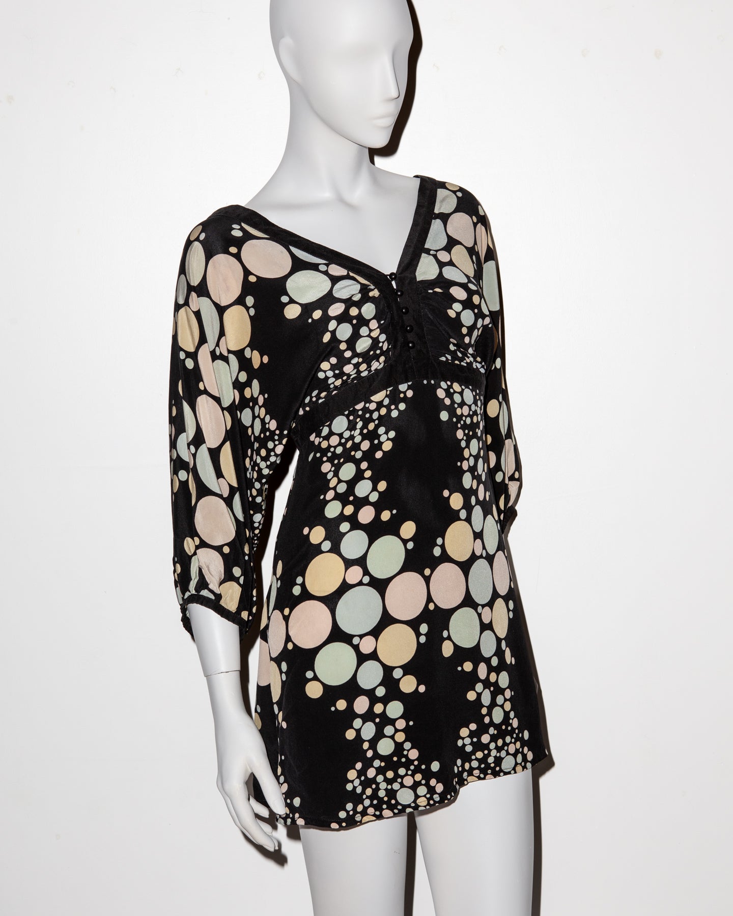 House Of Jazz Silk Mini Dress - UK 10 - S/S 2004