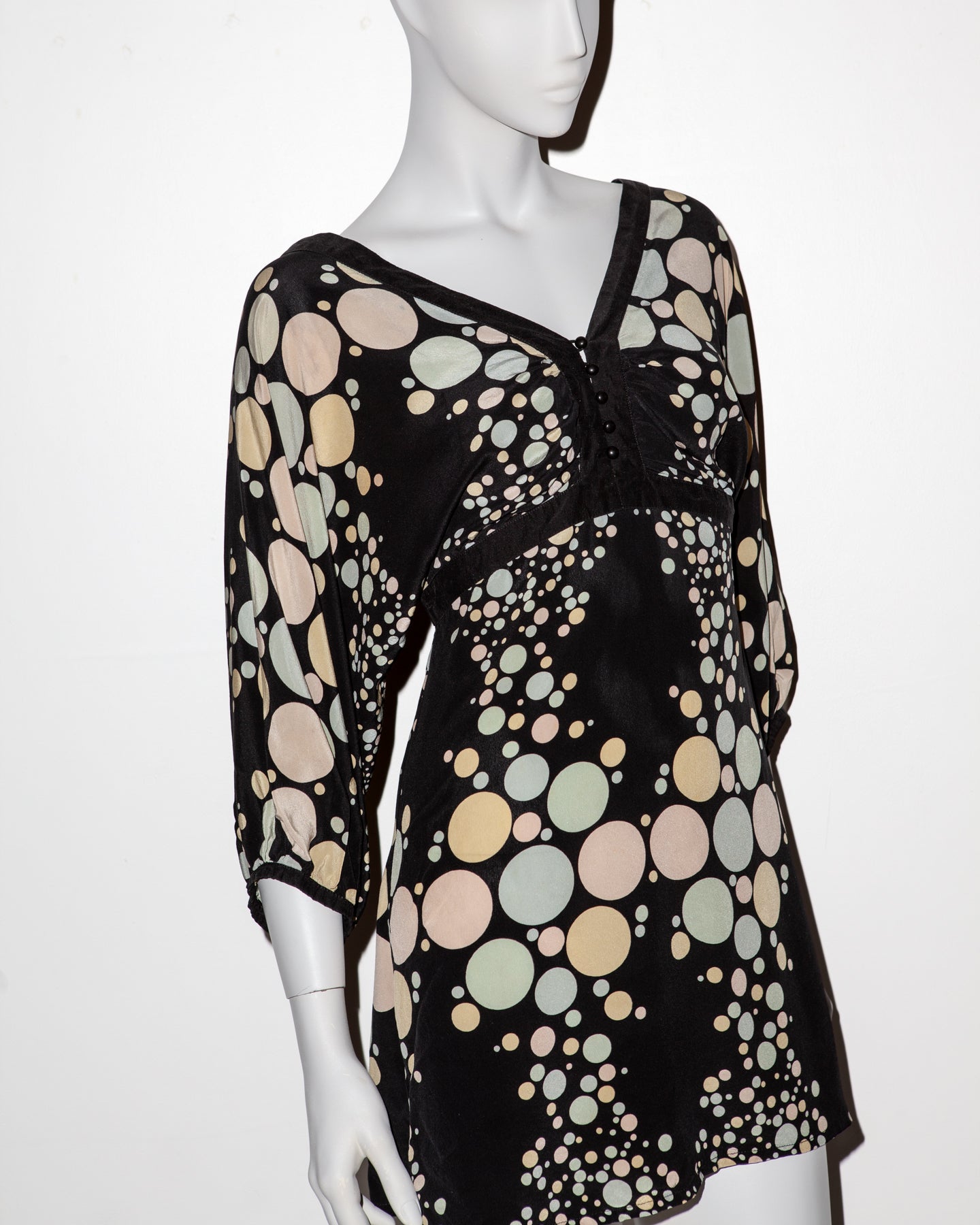 House Of Jazz Silk Mini Dress - UK 10 - S/S 2004