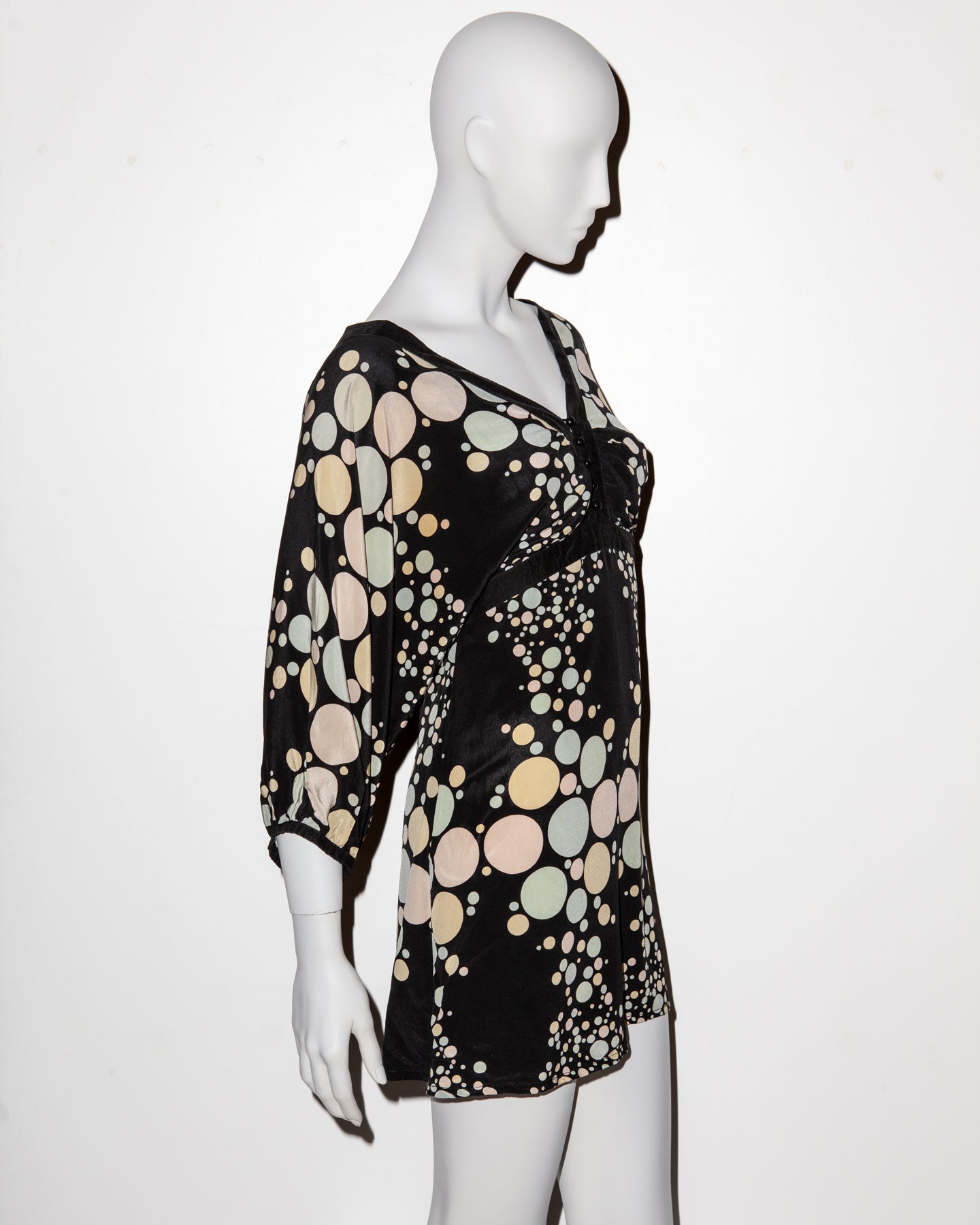 House Of Jazz Silk Mini Dress - UK 10 - S/S 2004