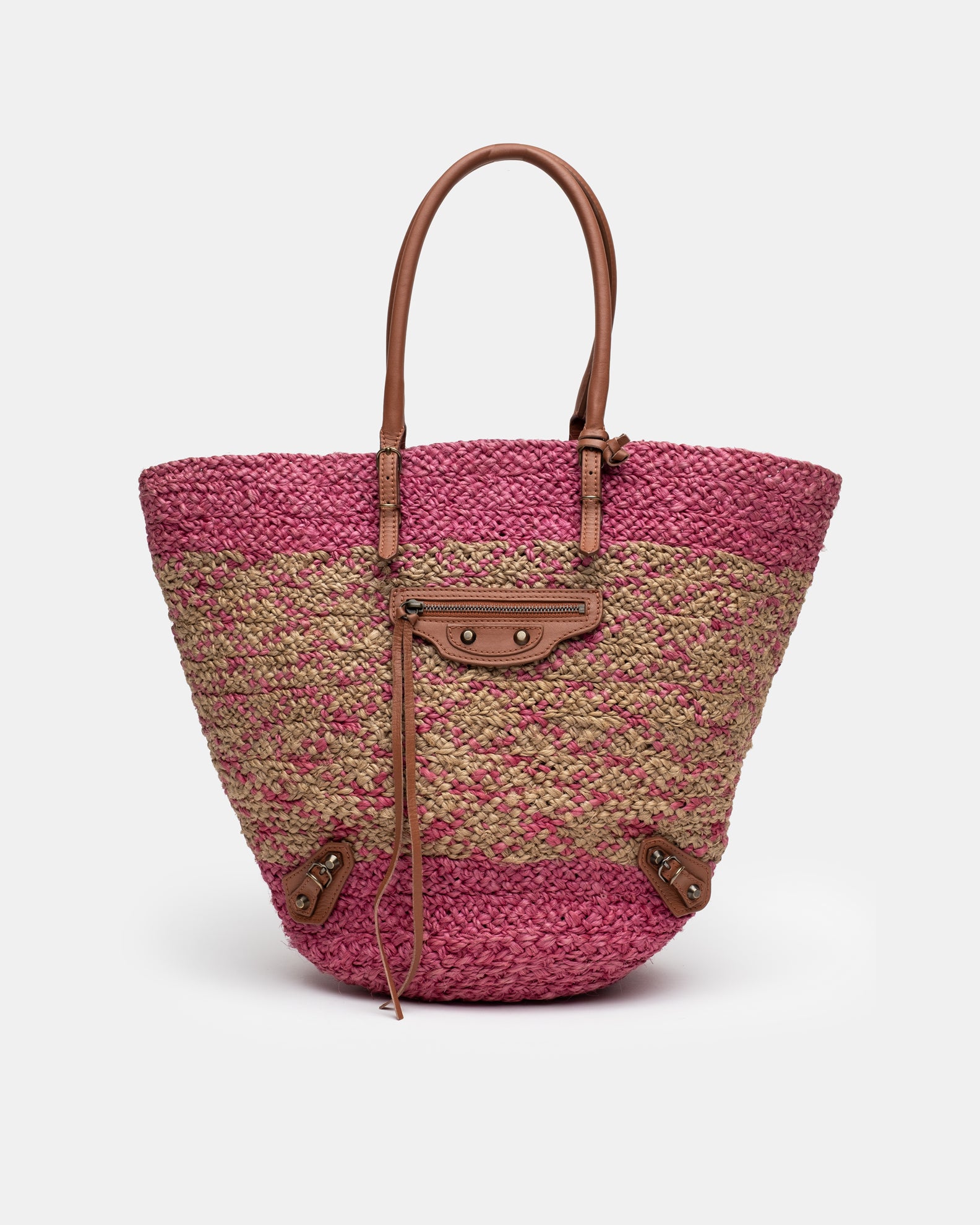 Balenciaga Raffia Shoulder Bag - C. 2010s