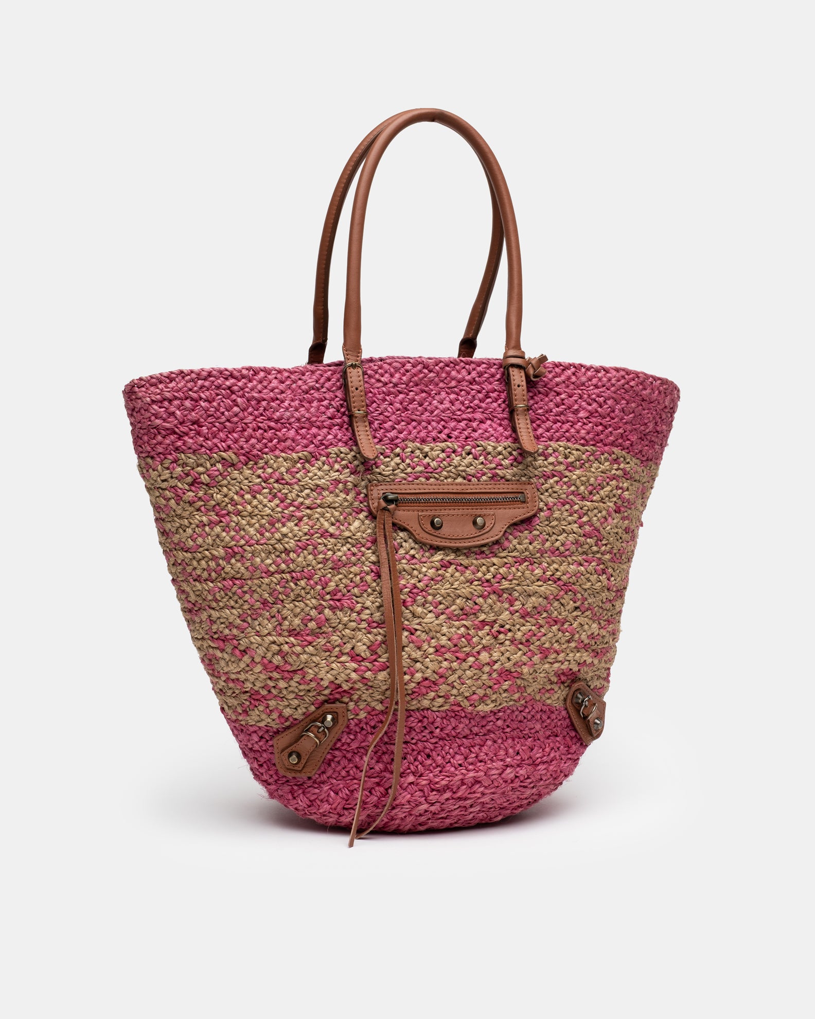 Balenciaga Raffia Shoulder Bag - C. 2010s