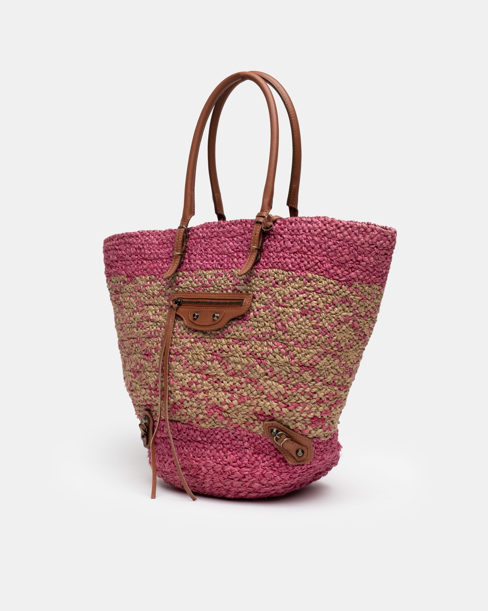 Balenciaga Raffia Shoulder Bag - C. 2010s