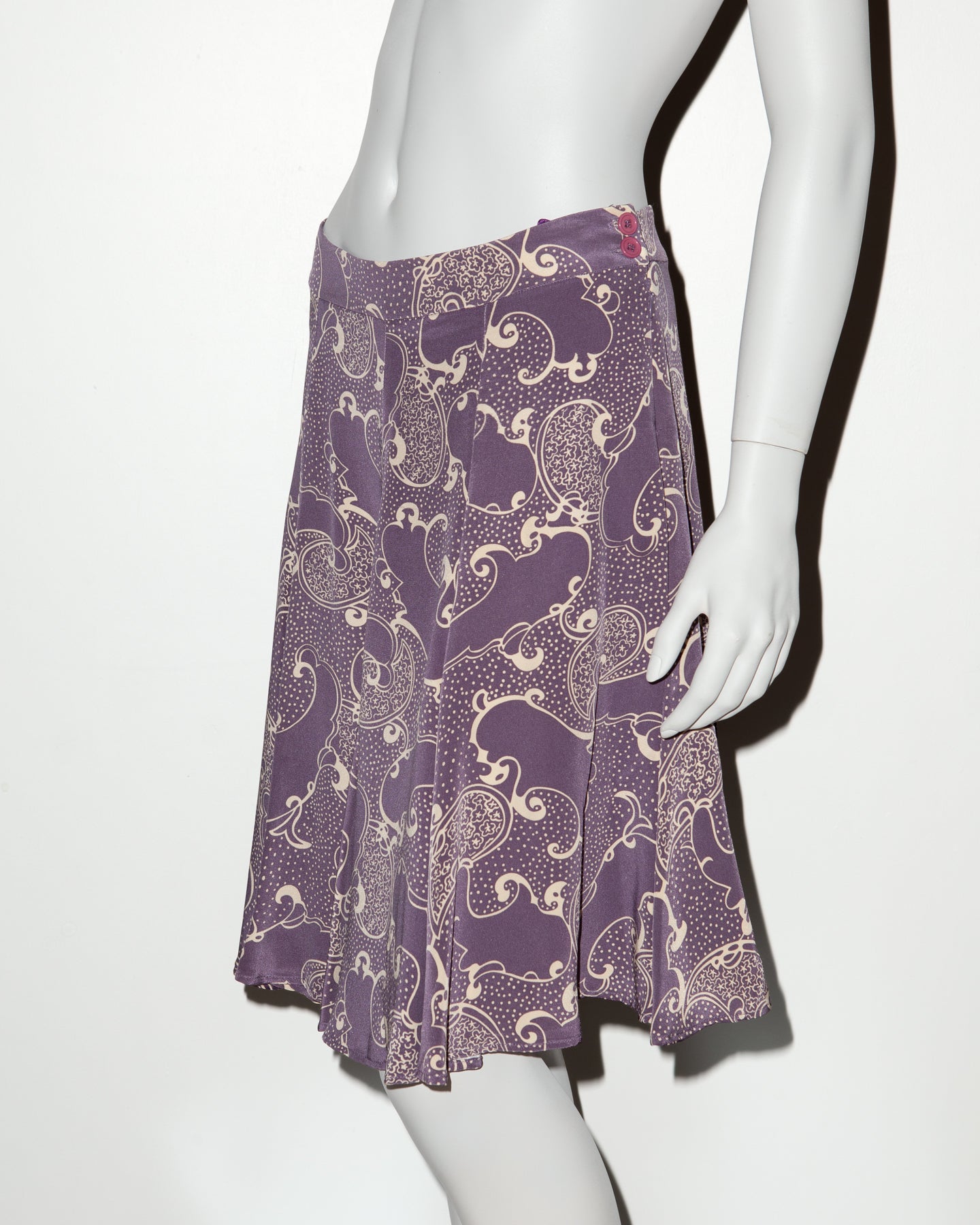 Biba by Bella Freud Silk Midi Skirt - C. 2000's - EU 40