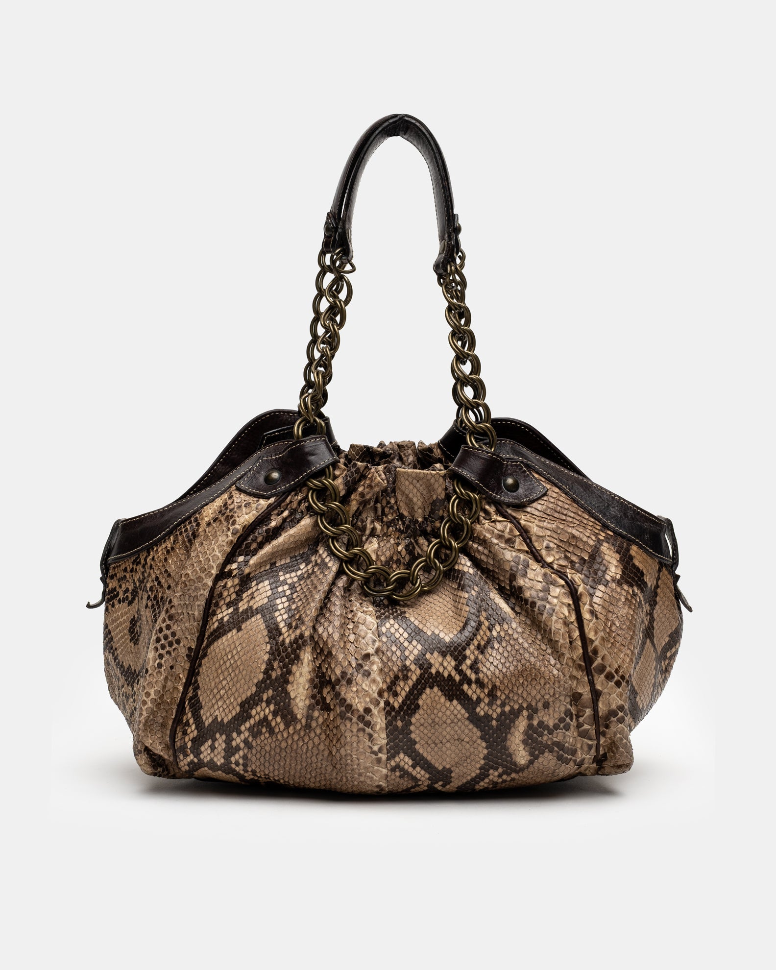 Christian Louboutin Python Cabas Hobo Shoulder Bag - C. 2000s