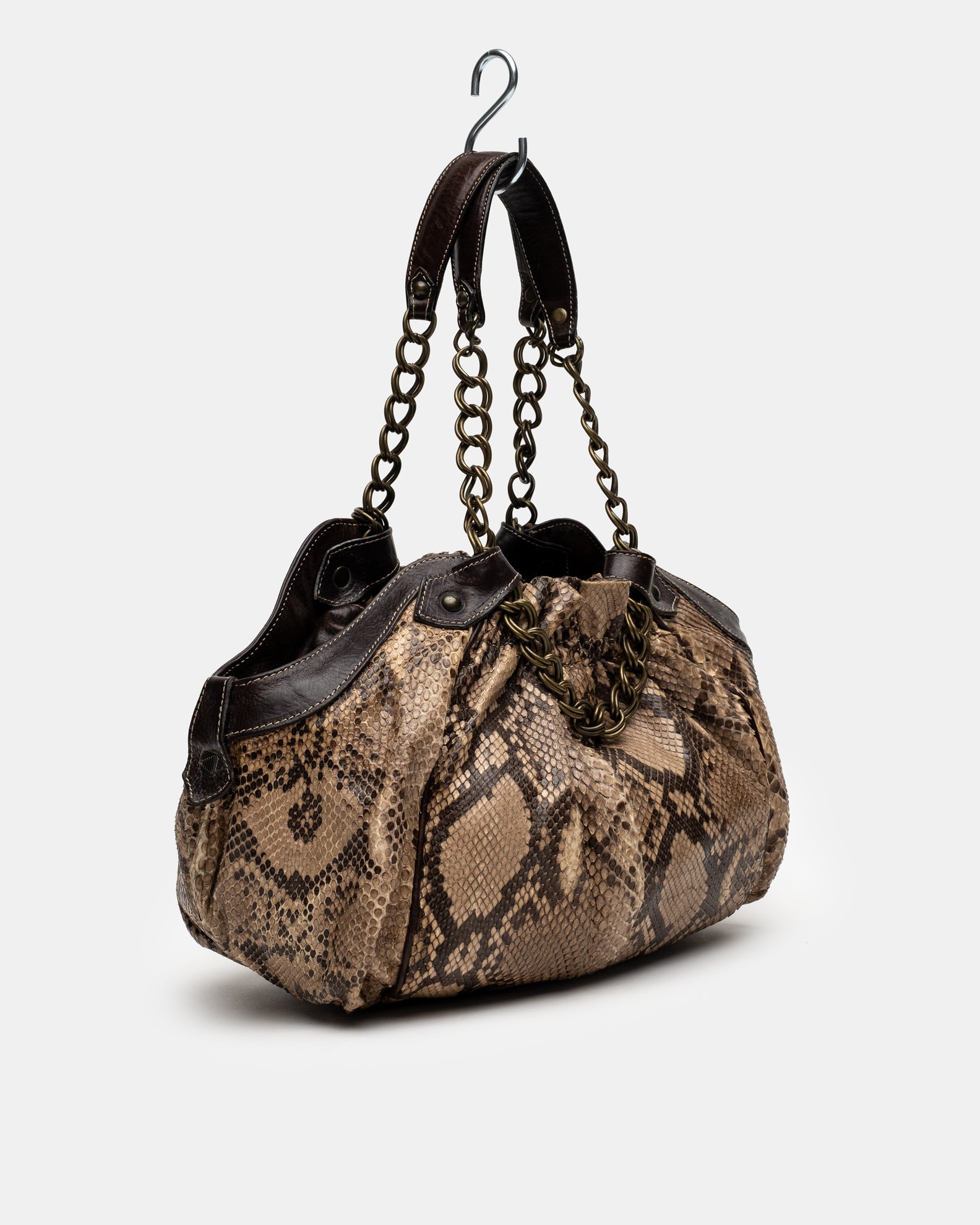 Christian Louboutin Python Cabas Hobo Shoulder Bag - C. 2000s