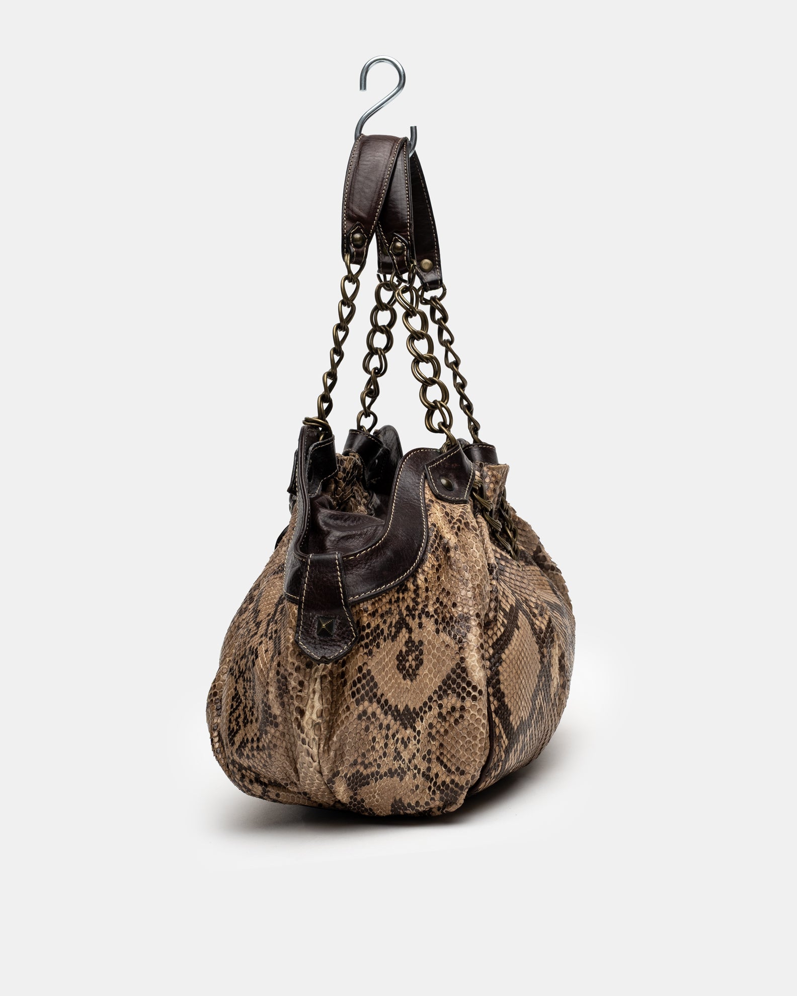 Christian Louboutin Python Cabas Hobo Shoulder Bag - C. 2000s