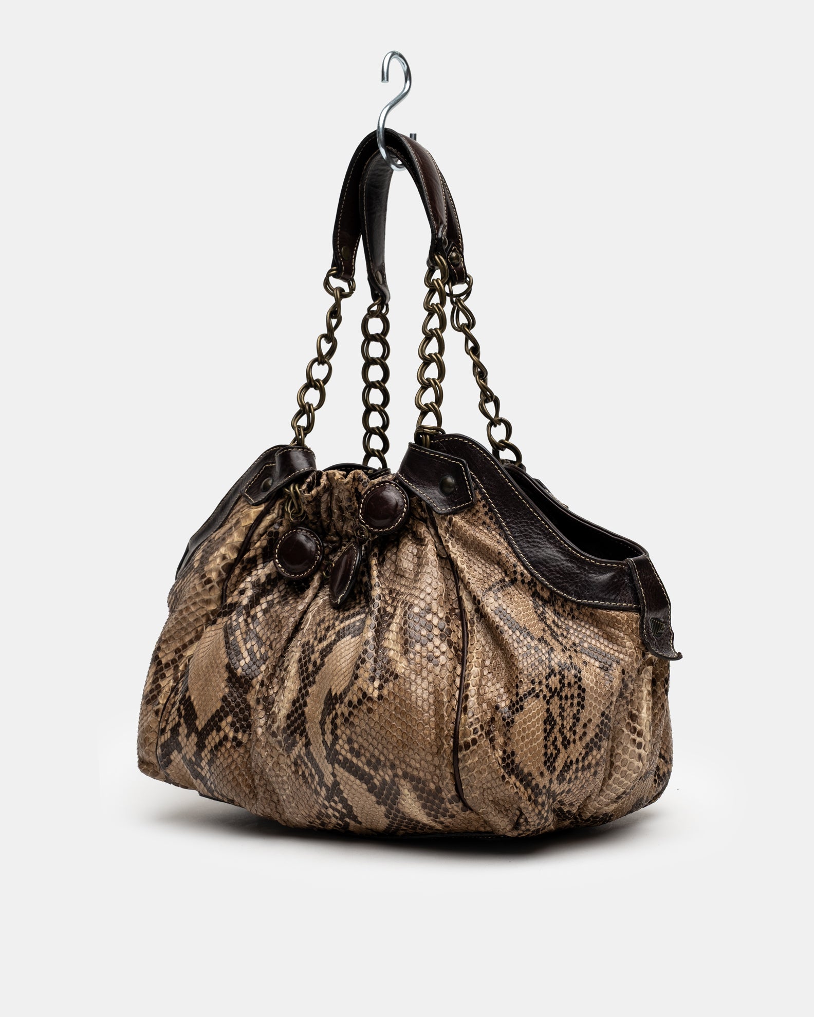 Christian Louboutin Python Cabas Hobo Shoulder Bag - C. 2000s