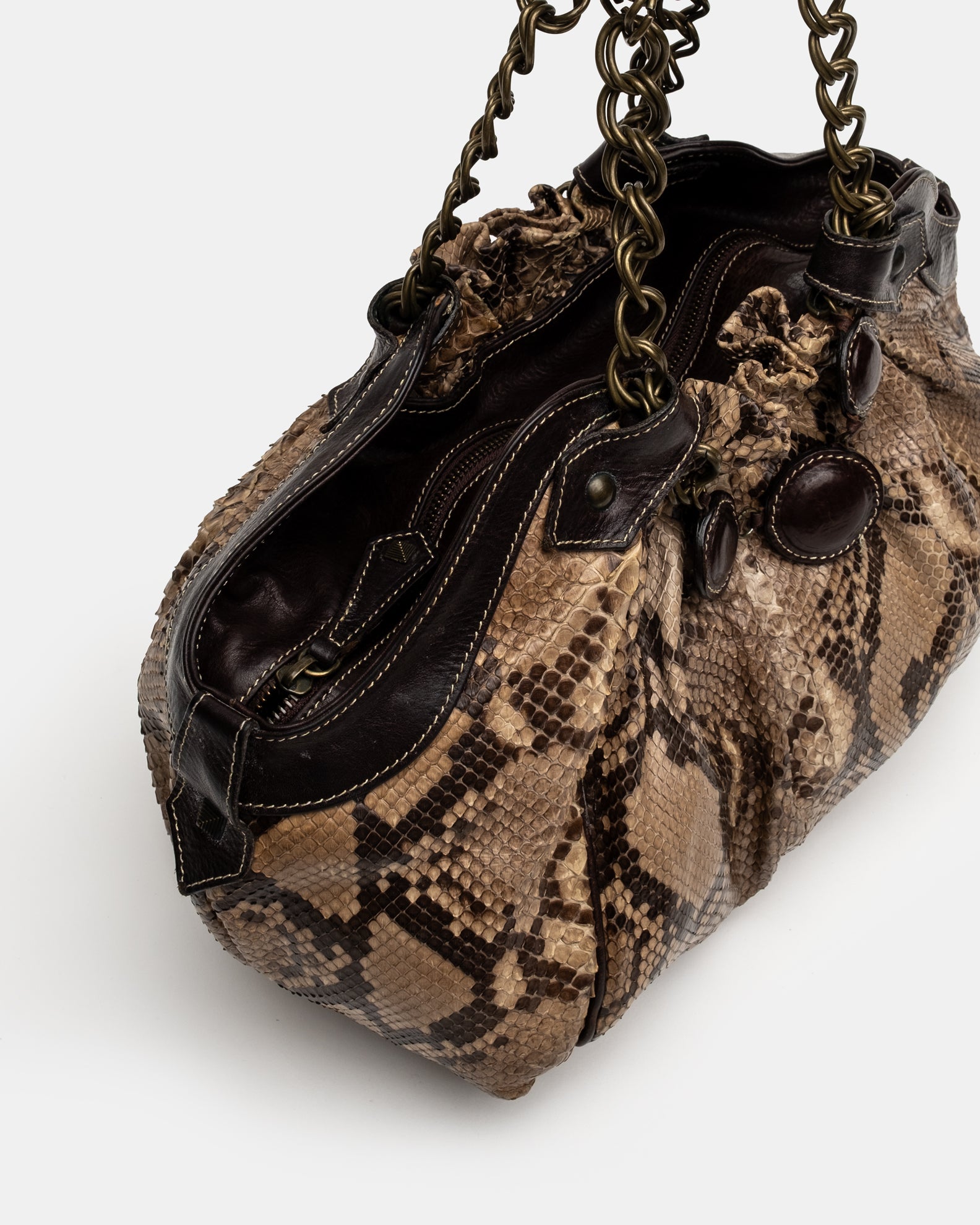 Christian Louboutin Python Cabas Hobo Shoulder Bag - C. 2000s