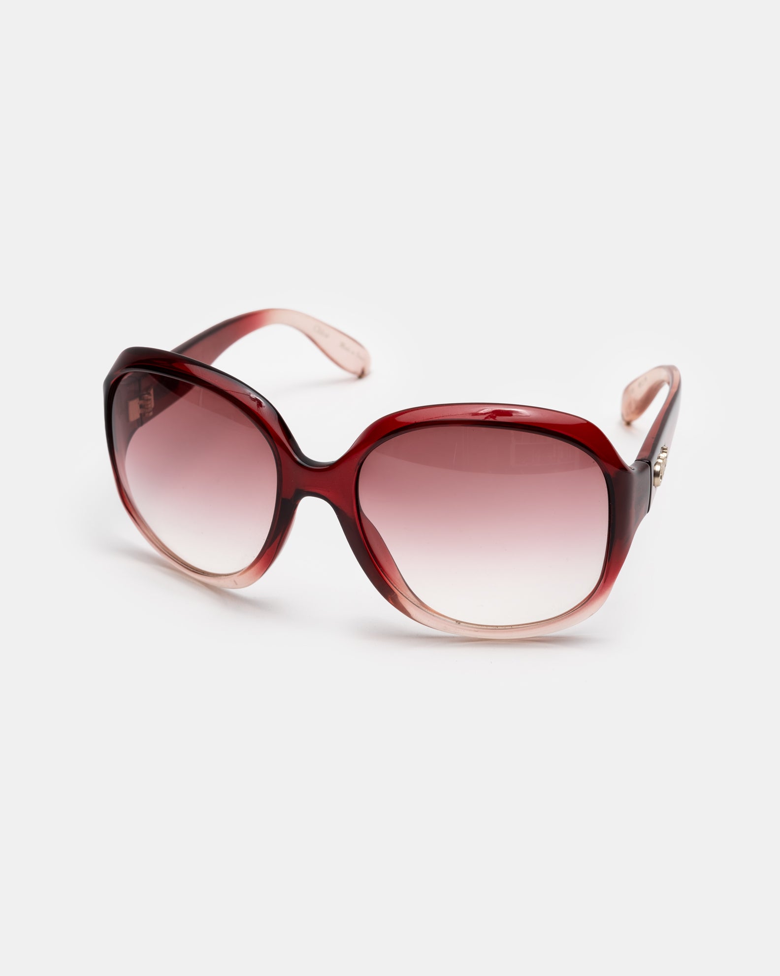 Chloé CL2227 C3 Raspberry Gradient Oversized Sunglasses