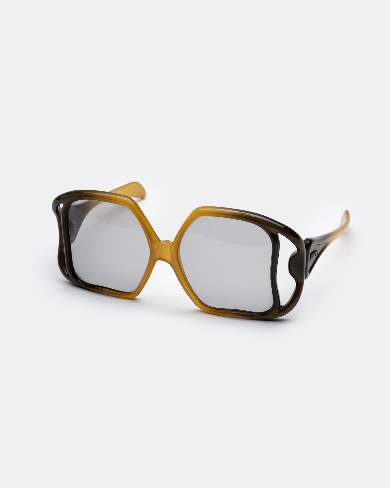 Christian Dior D02 Oversized Gradient Cut-Out Sunglasses C. 1970s