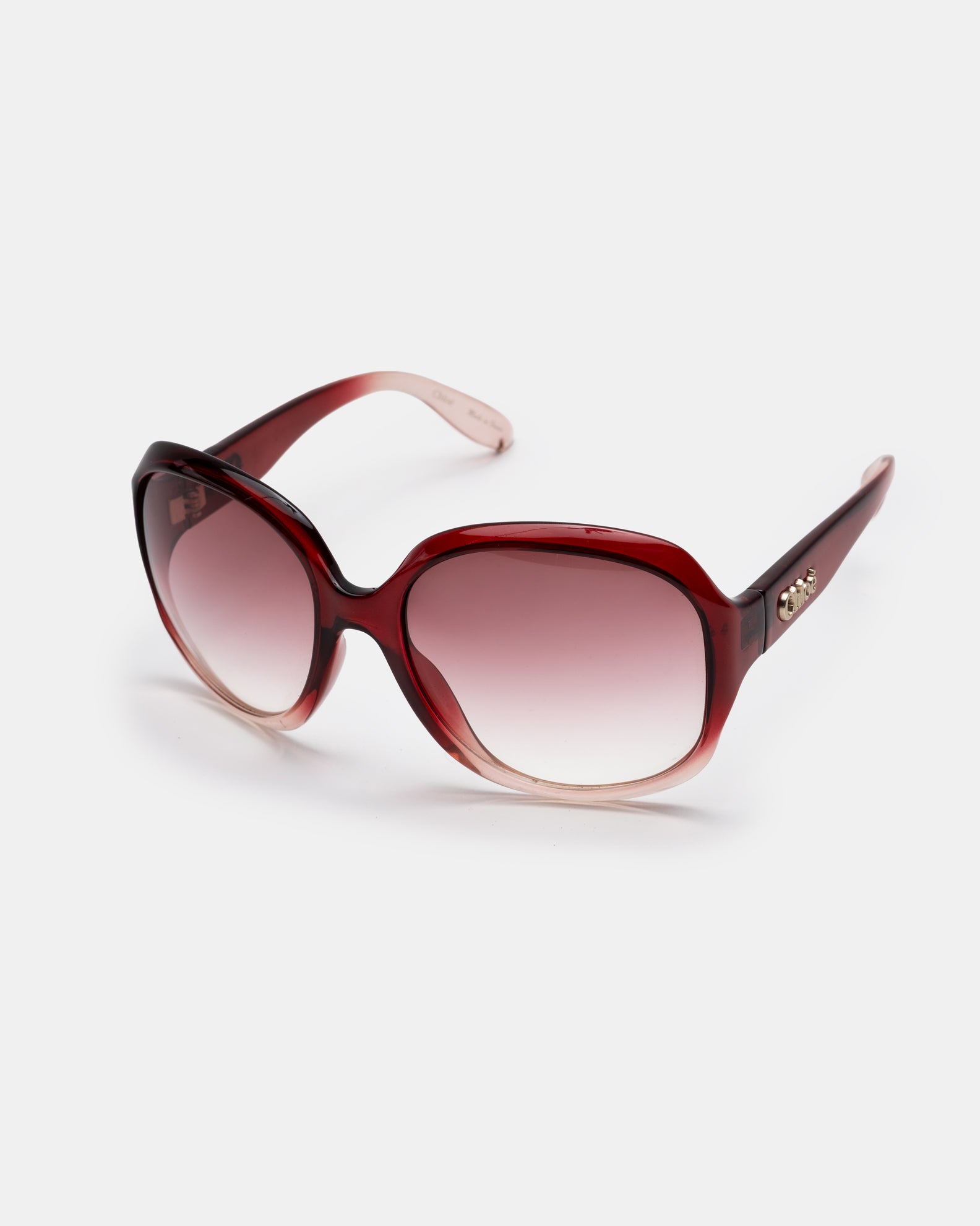 Chloé CL2227 C3 Raspberry Gradient Oversized Sunglasses