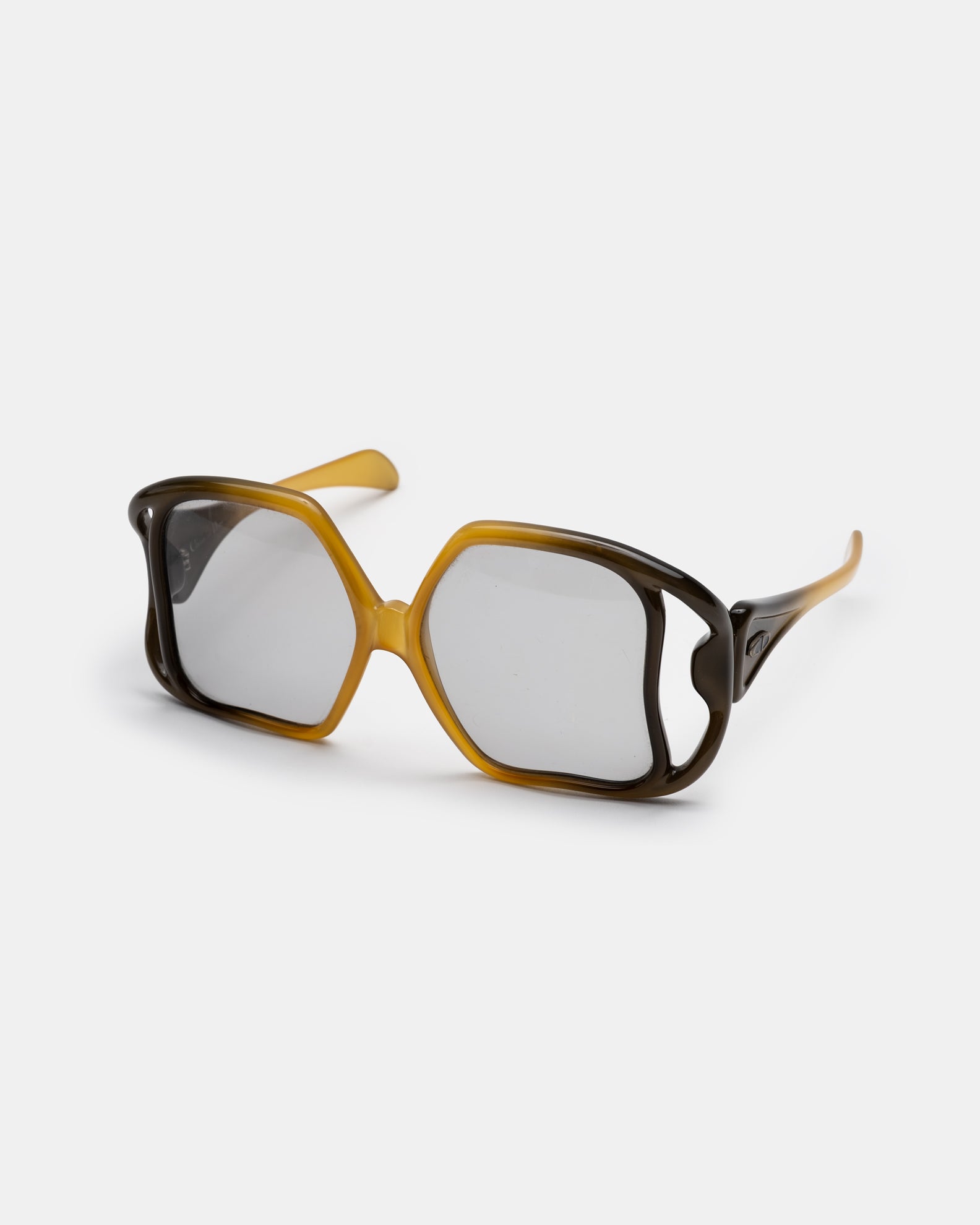 Christian Dior D02 Oversized Gradient Cut-Out Sunglasses C. 1970s
