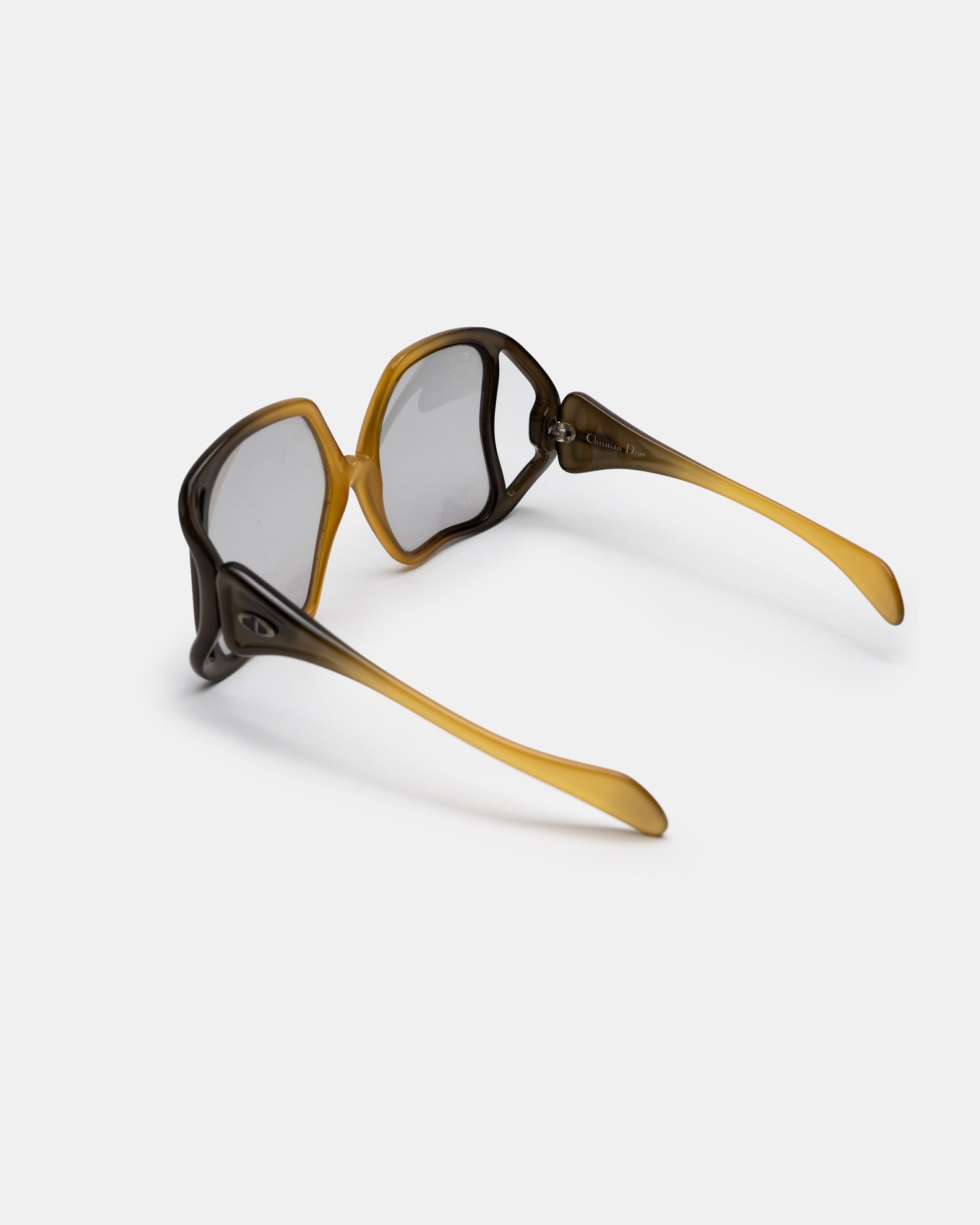 Christian Dior D02 Oversized Gradient Cut-Out Sunglasses C. 1970s
