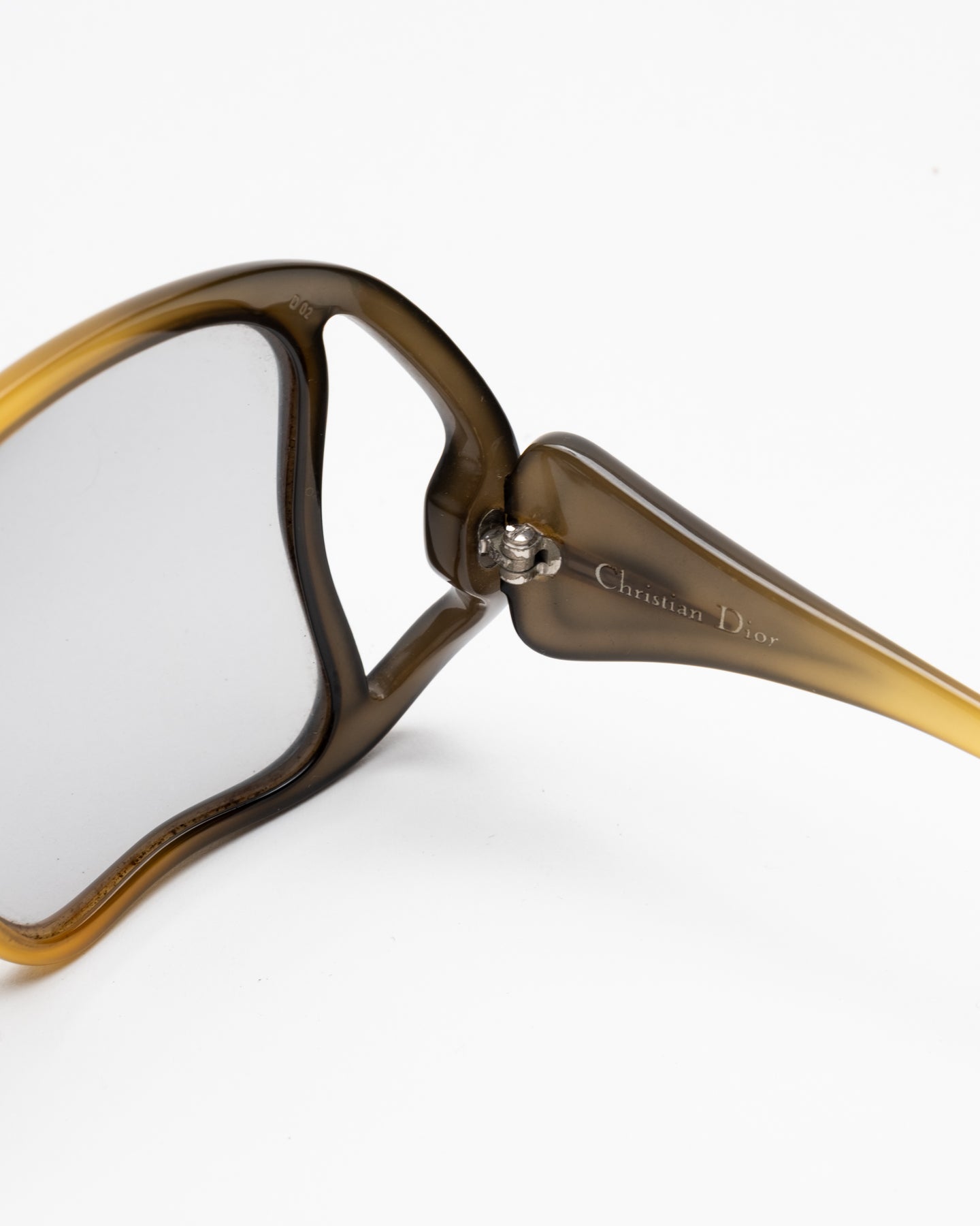 Christian Dior D02 Oversized Gradient Cut-Out Sunglasses C. 1970s