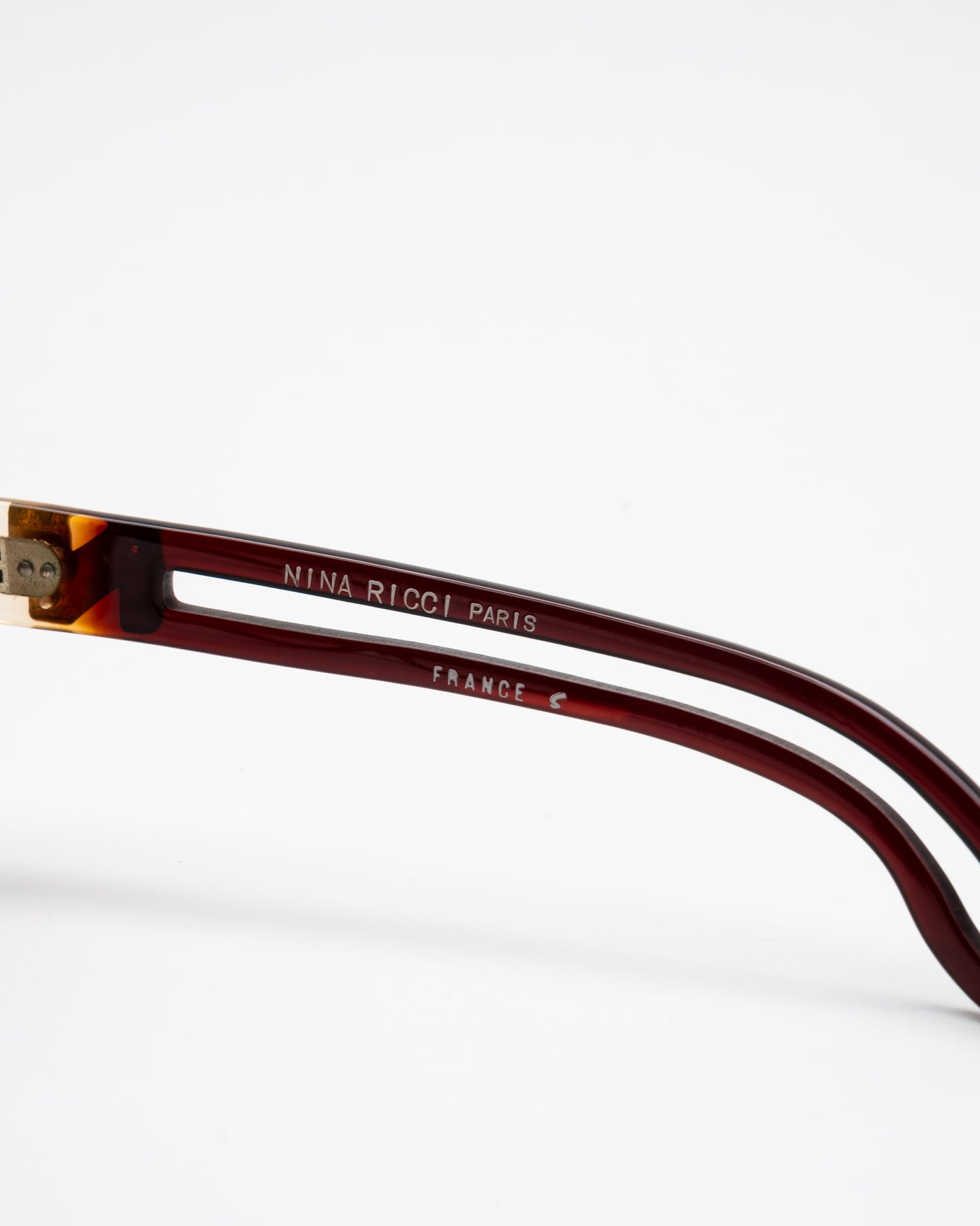 Nina Ricci  "N"  Gradient Cut-Out Arm Oversized Sunglasses - 1970's