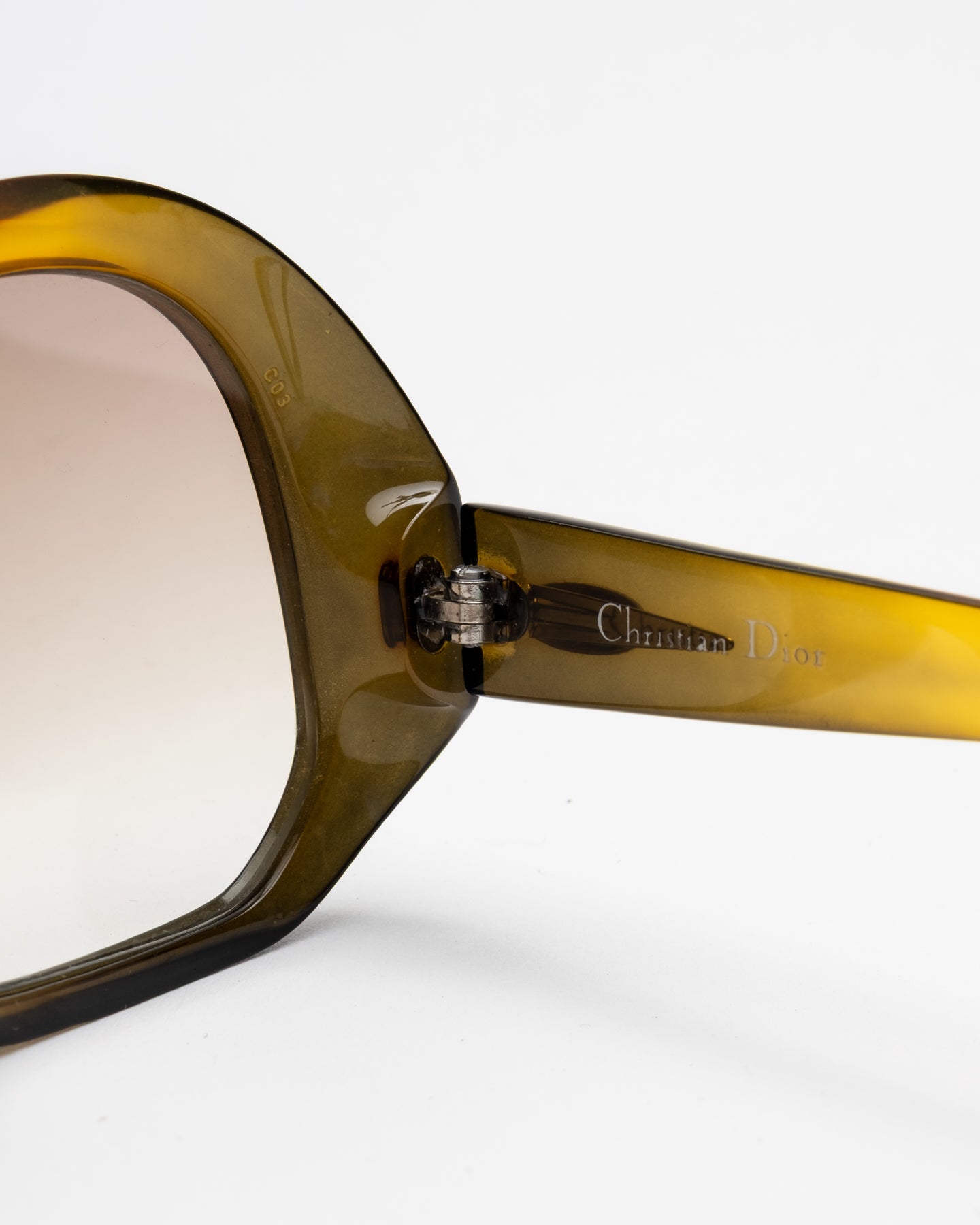 Christian Dior C03 Amber Translucent Sunglasses Optyl  C. 1960's