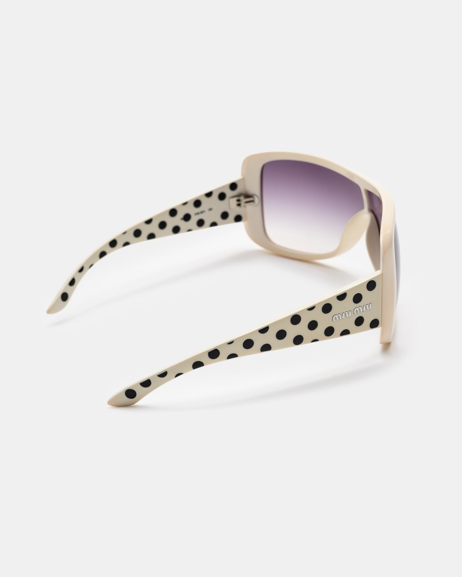 Miu Miu Wrap-Around Polka Dot 12GS Sunglasses - C. 2000's