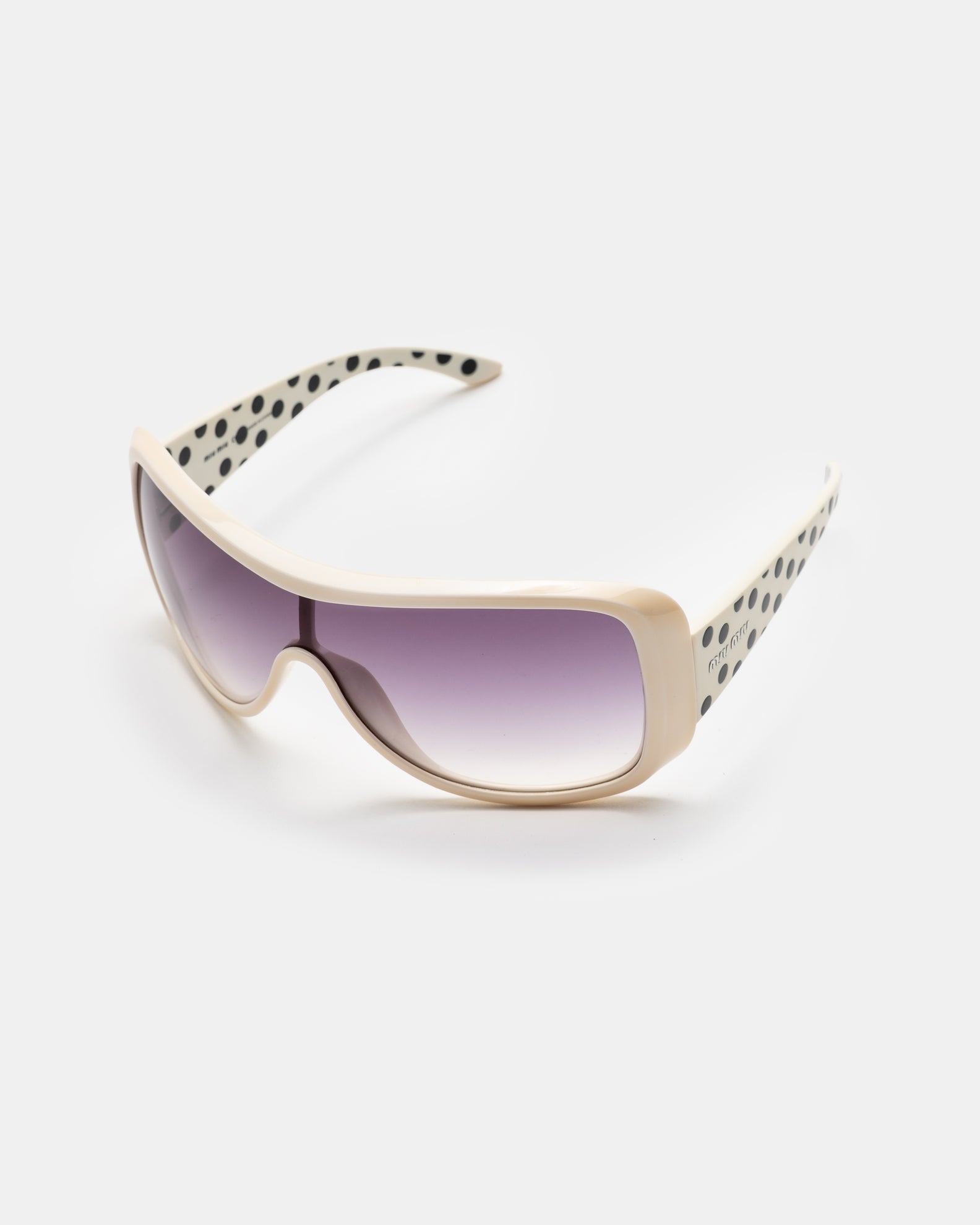 Miu Miu Wrap-Around Polka Dot 12GS Sunglasses - C. 2000's