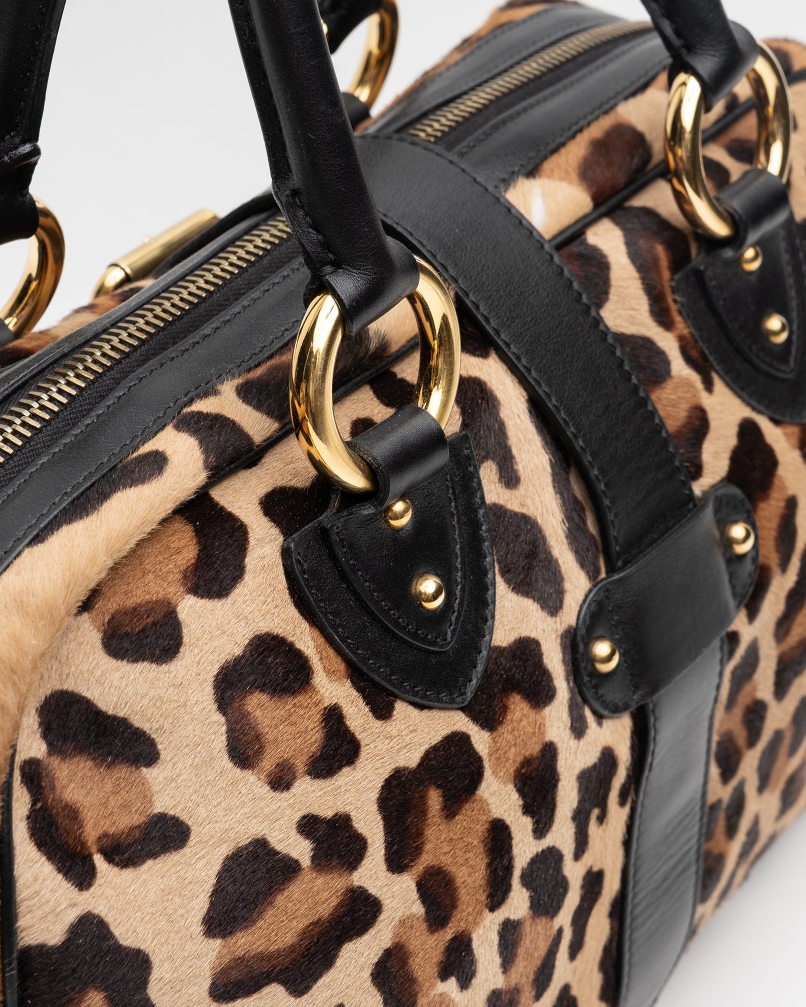 Marc Jacobs Blake Leopard Pony-hair Leather Shoulder Bag  - A/W 2005