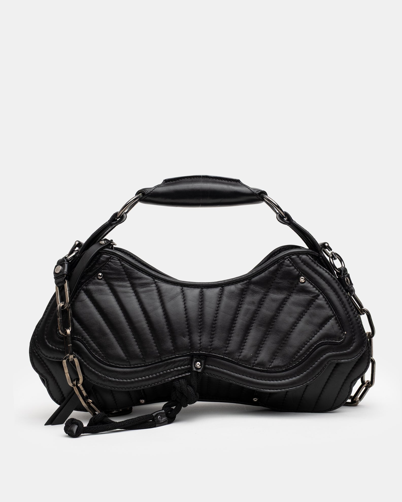 Costume National Quilted Leather Butterfly Bag - C. 2000's