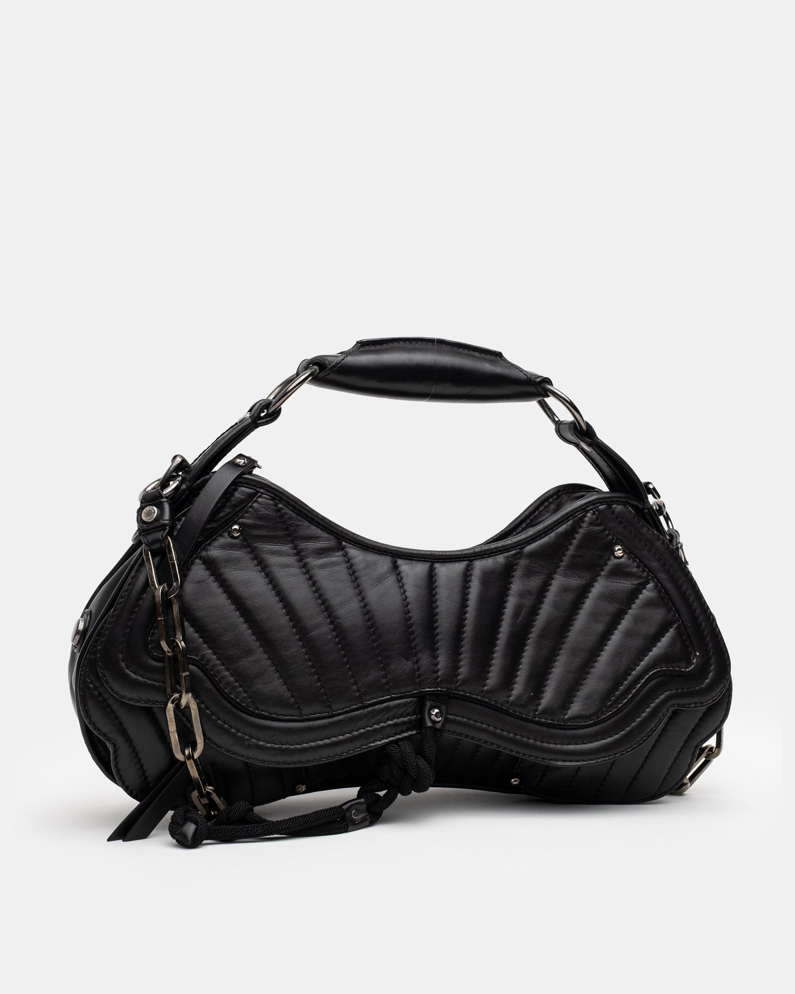 Costume National Quilted Leather Butterfly Bag - C. 2000's