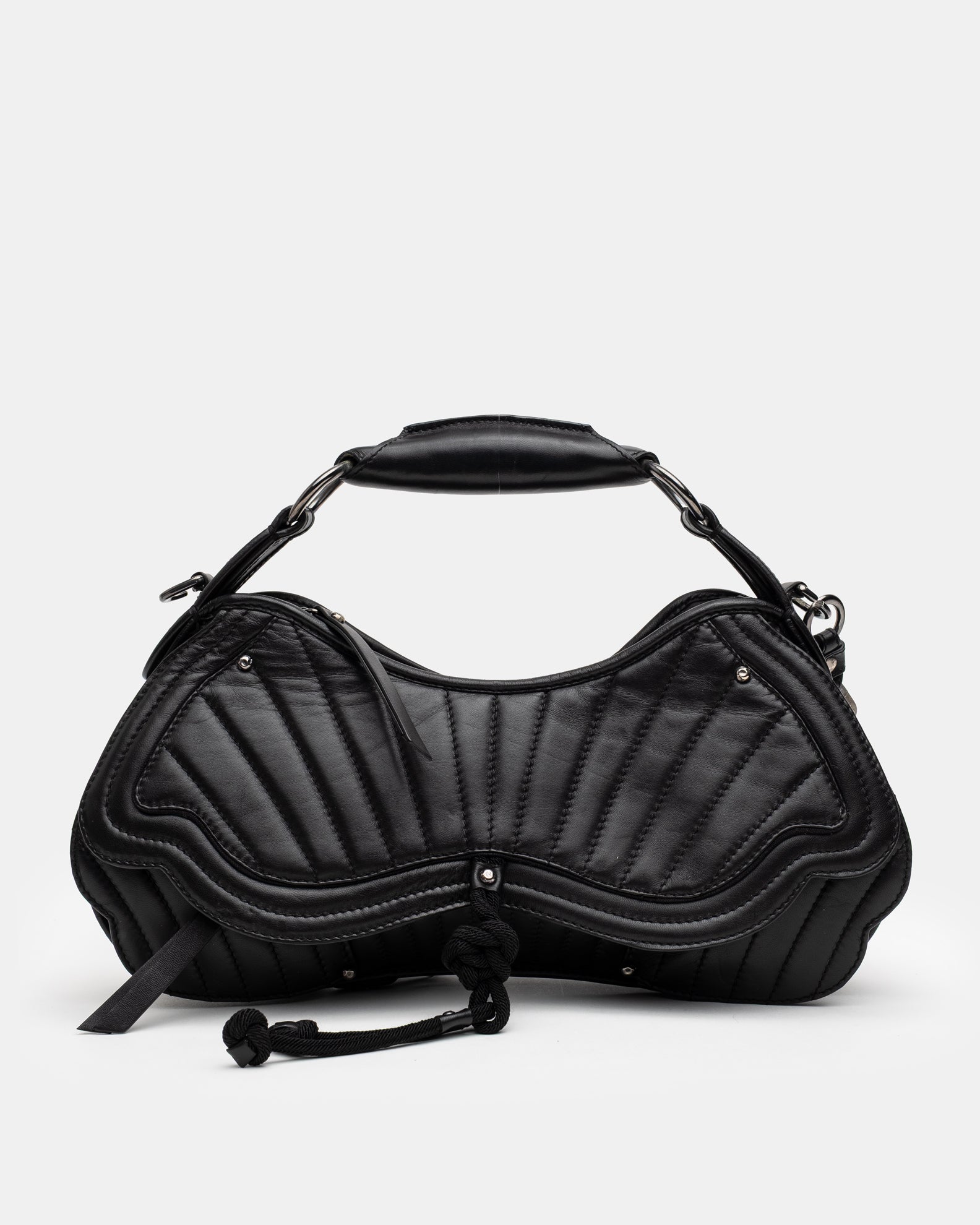 Costume National Quilted Leather Butterfly Bag - C. 2000's