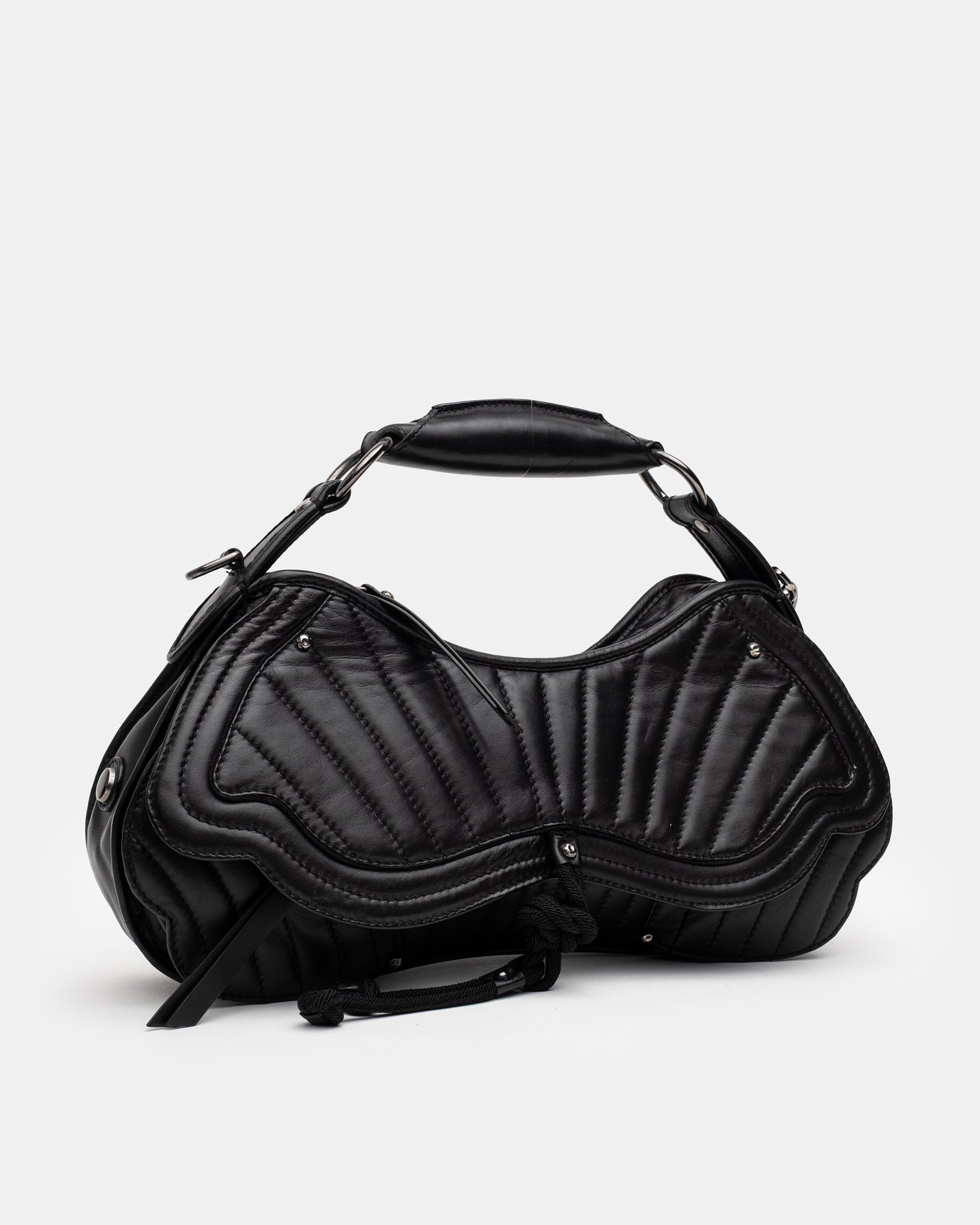 Costume National Quilted Leather Butterfly Bag - C. 2000's