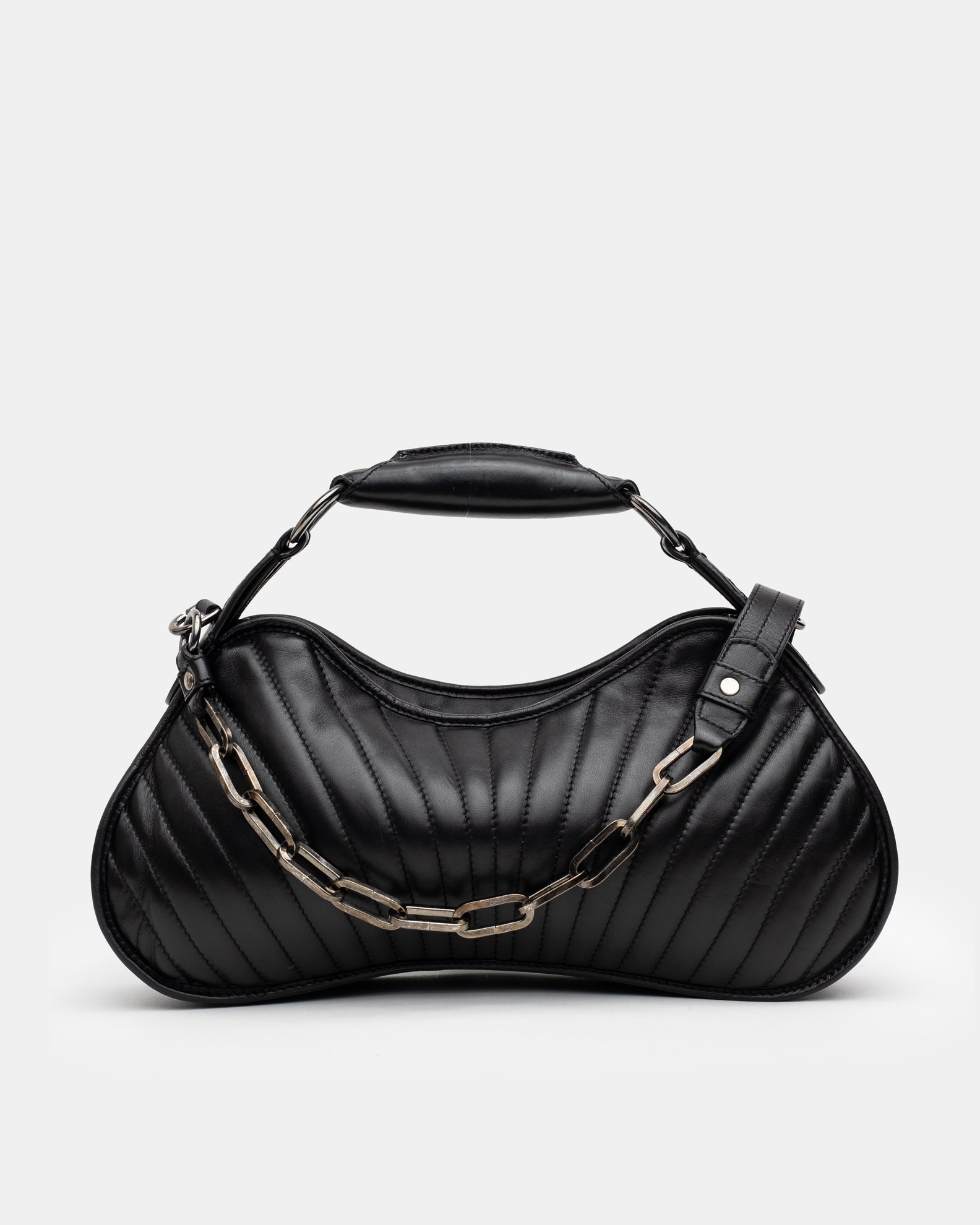 Costume National Quilted Leather Butterfly Bag - C. 2000's