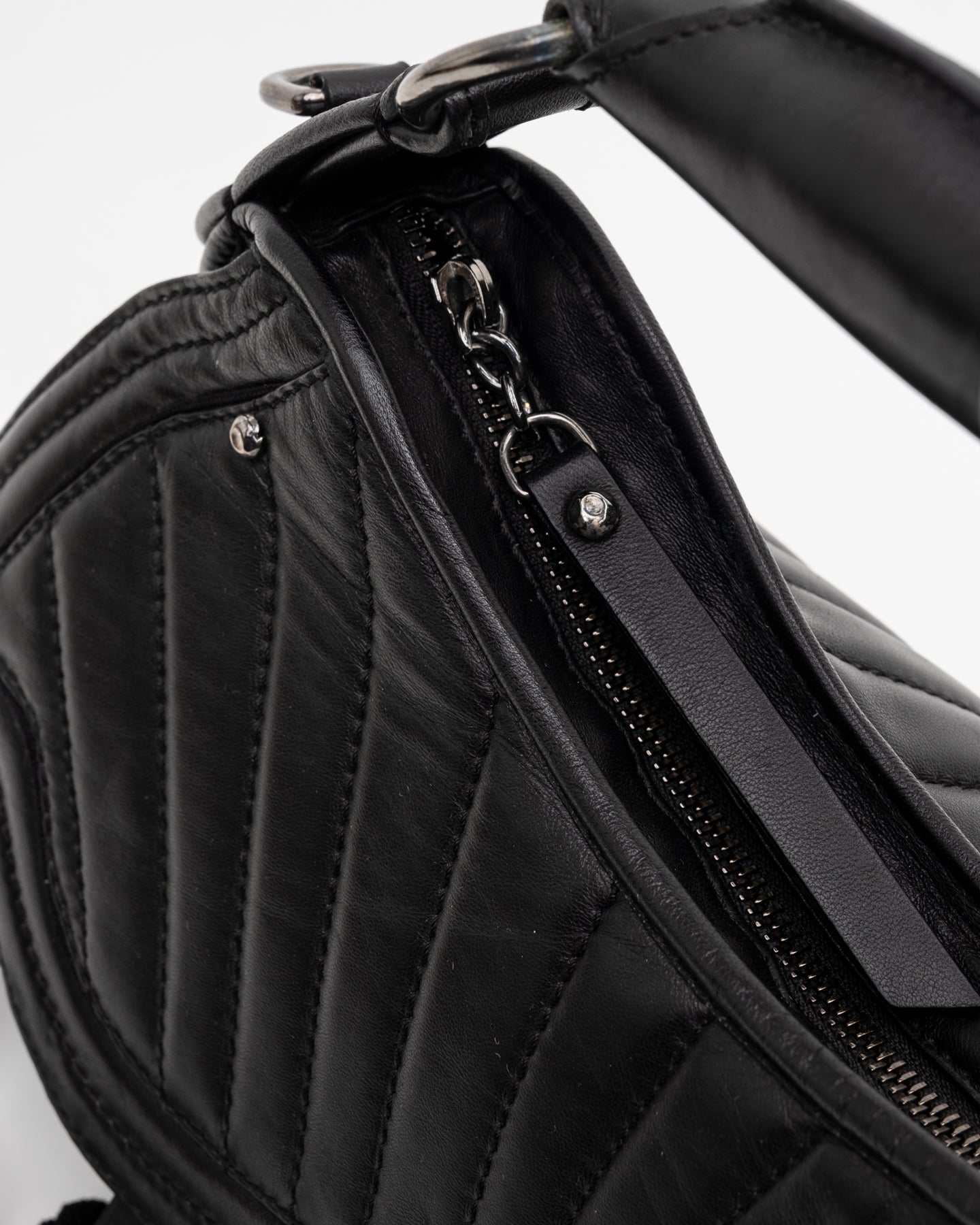 Costume National Quilted Leather Butterfly Bag - C. 2000's