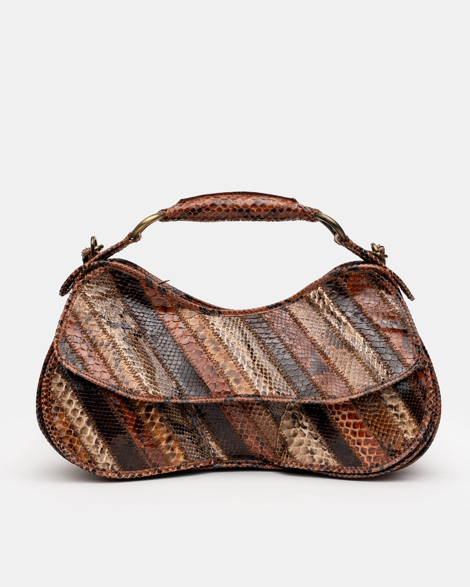 Costume National Patchwork Python Butterfly Bag - C. 2000's