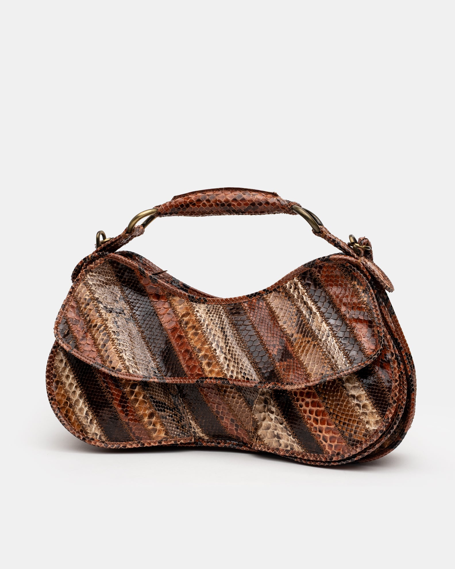 Costume National Patchwork Python Butterfly Bag - C. 2000's