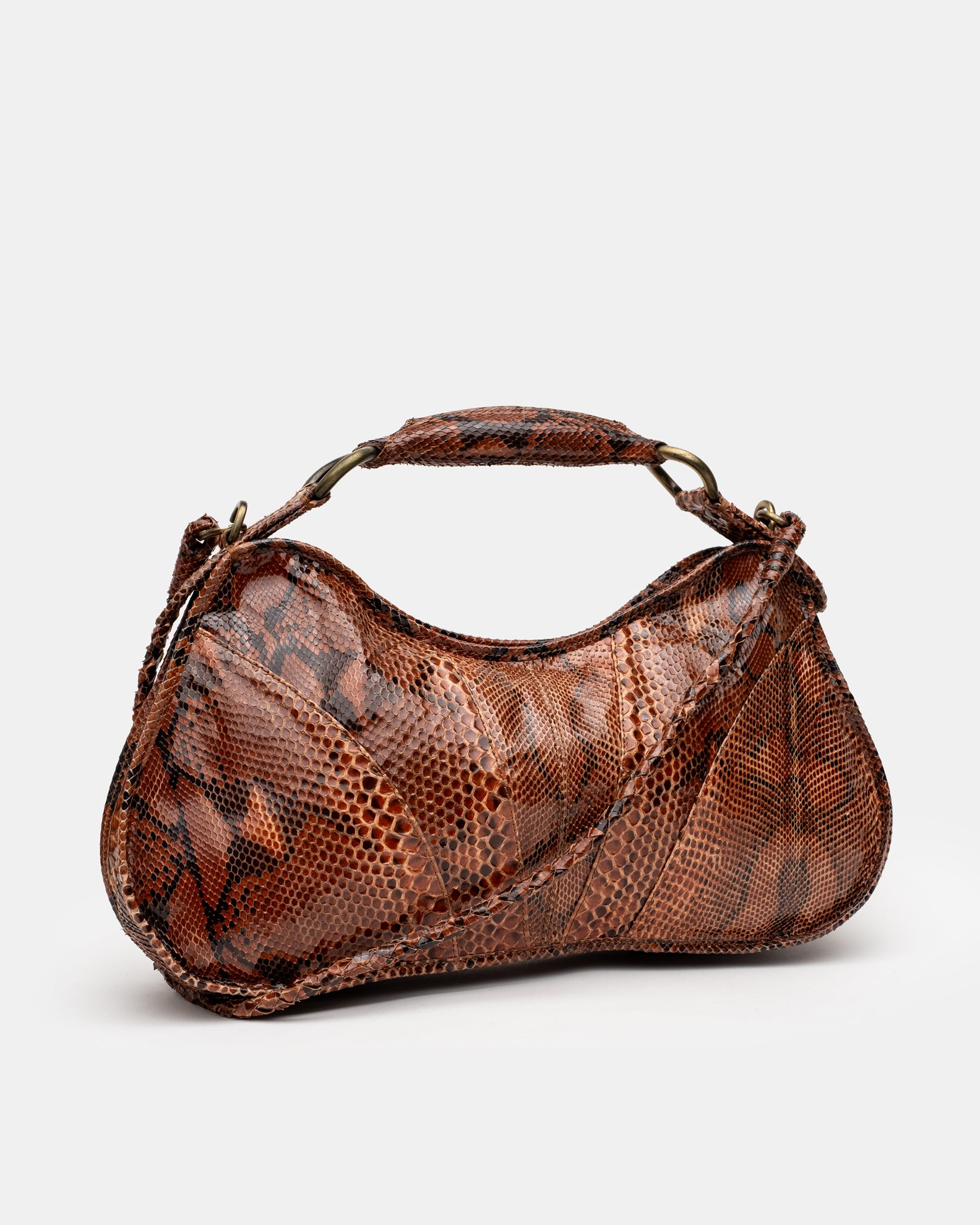 Costume National Patchwork Python Butterfly Bag - C. 2000's