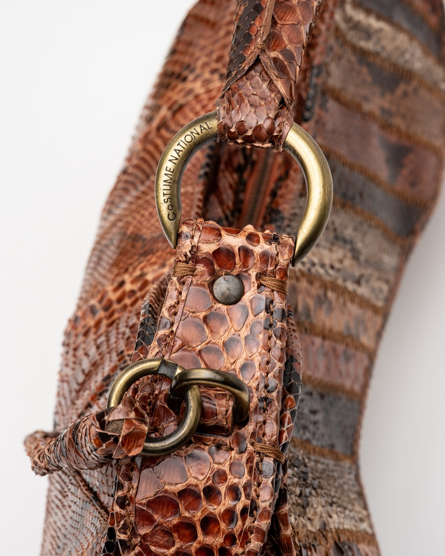 Costume National Patchwork Python Butterfly Bag - C. 2000's