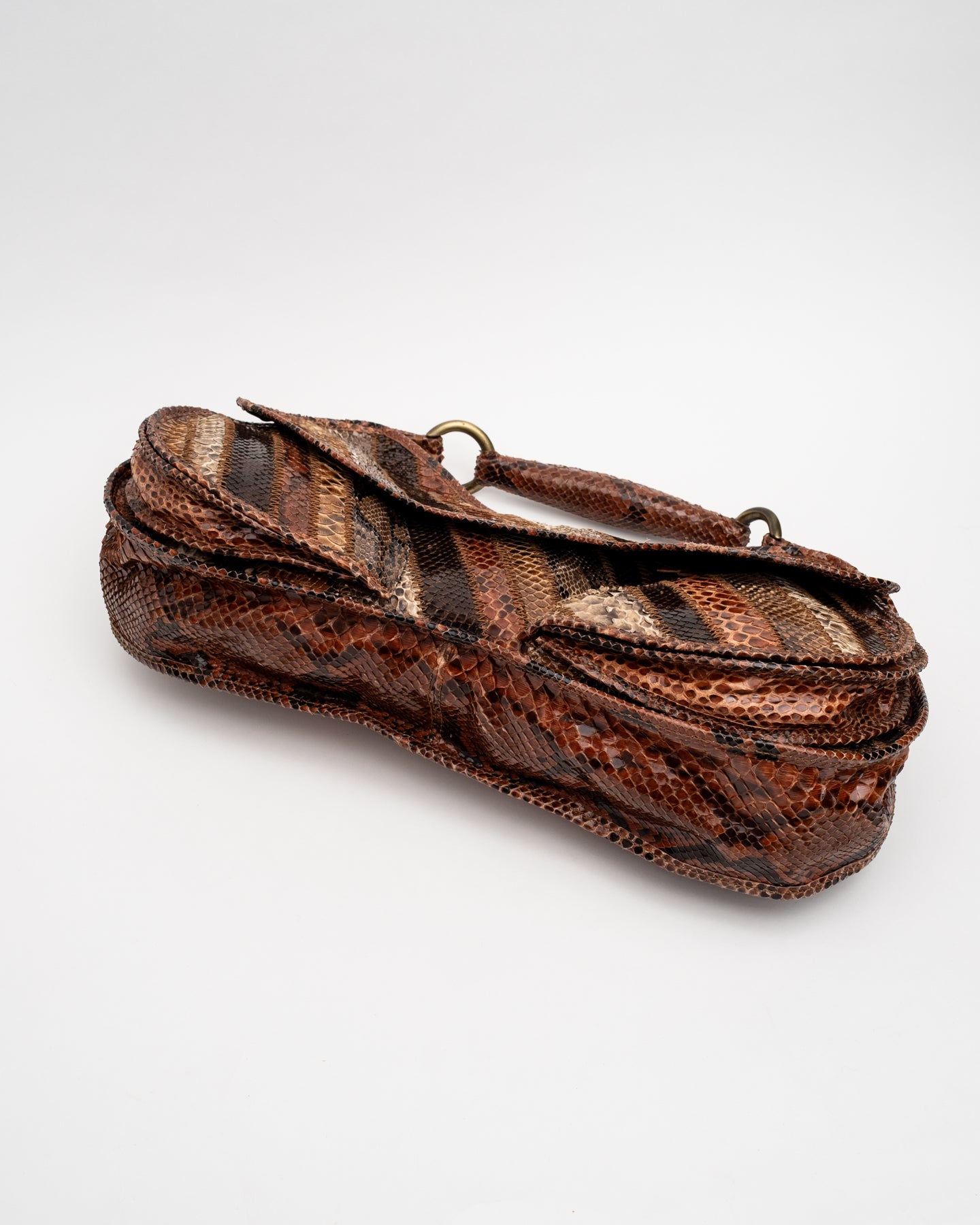 Costume National Patchwork Python Butterfly Bag - C. 2000's