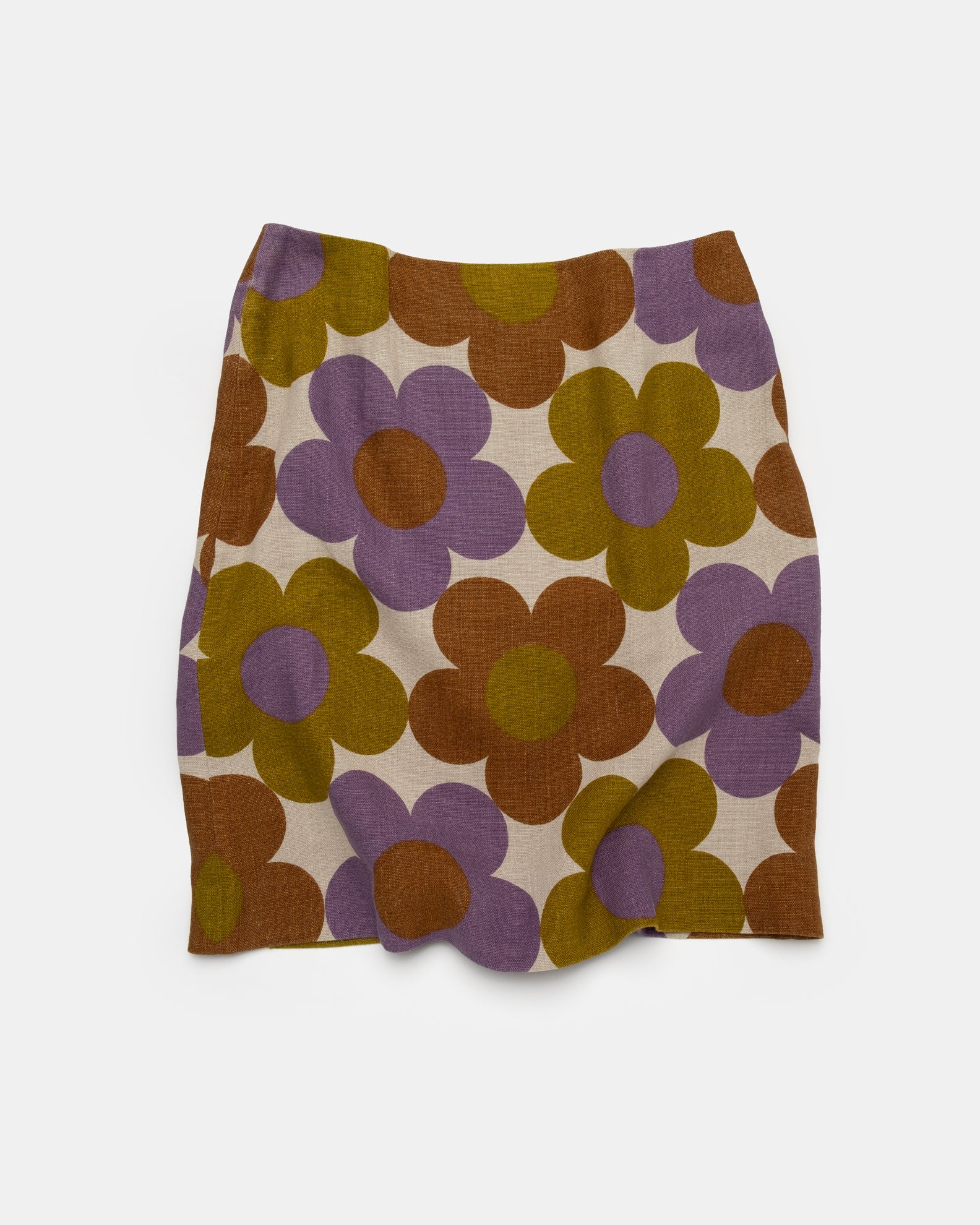 Celine Floral Linen Skirt - S/S 2002 - FR 40