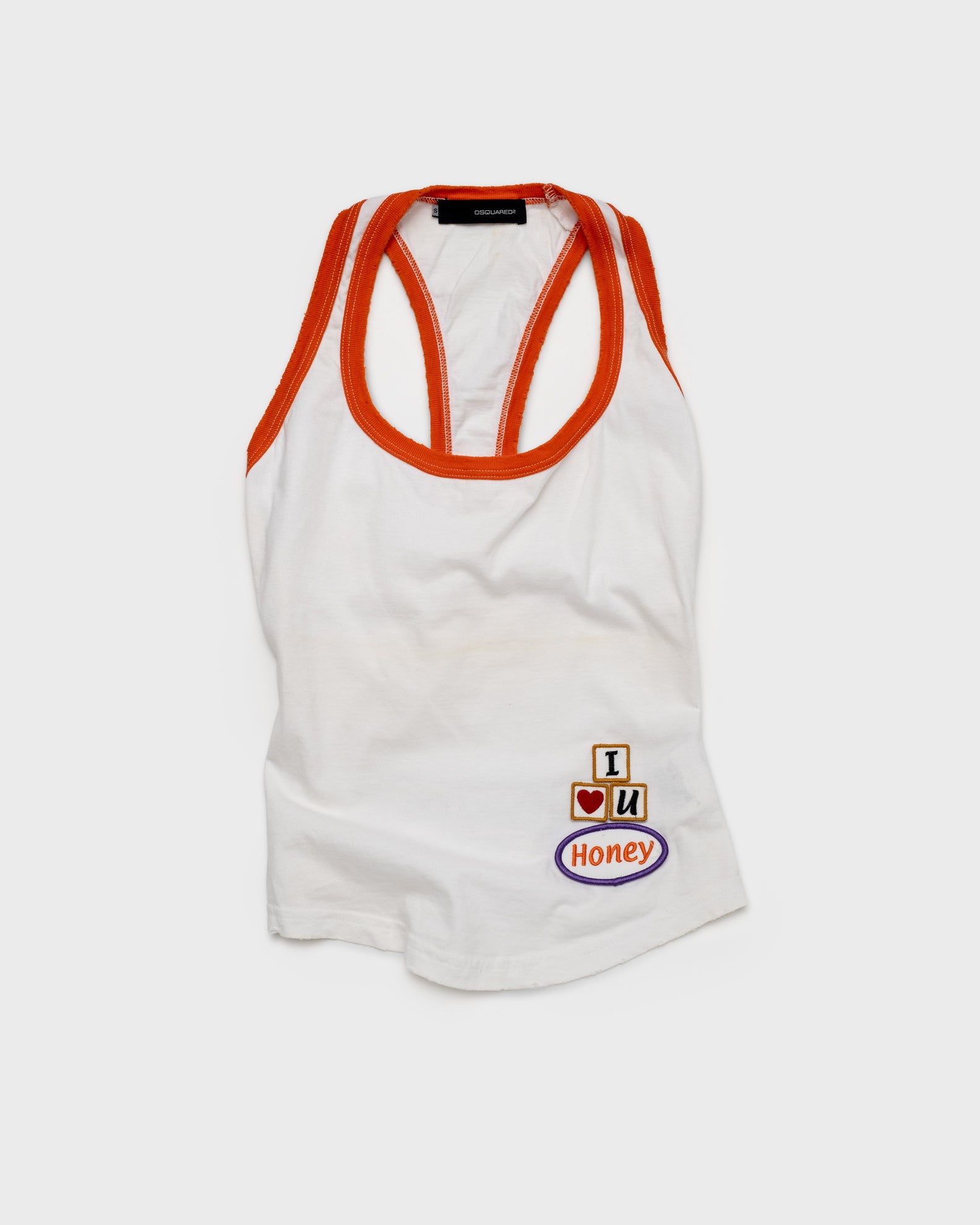 Dsquared2 I <3 U Racer Back Tank Top - S - S/S 2005