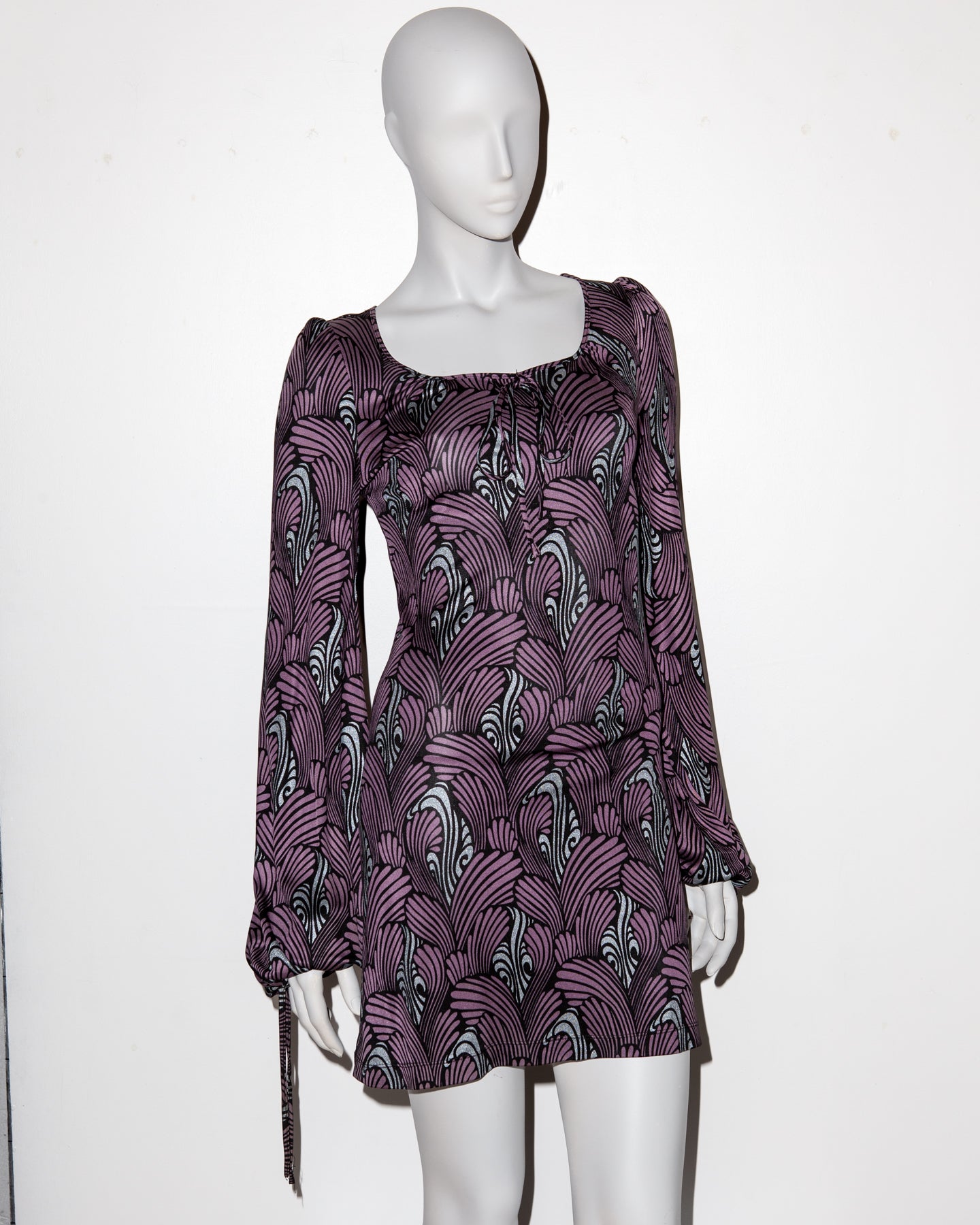 Biba by Bella Freud Church Street Silk Mini Dress - S/S 2007 - IT 36 - UK 6