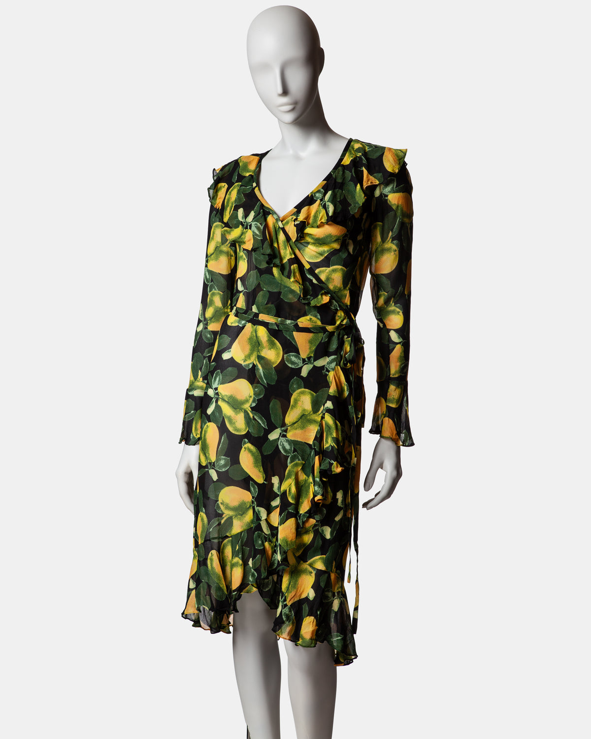 Marc Jacobs - Redux Perry Ellis Pear Wrap Silk Dress - 2018 - US 00