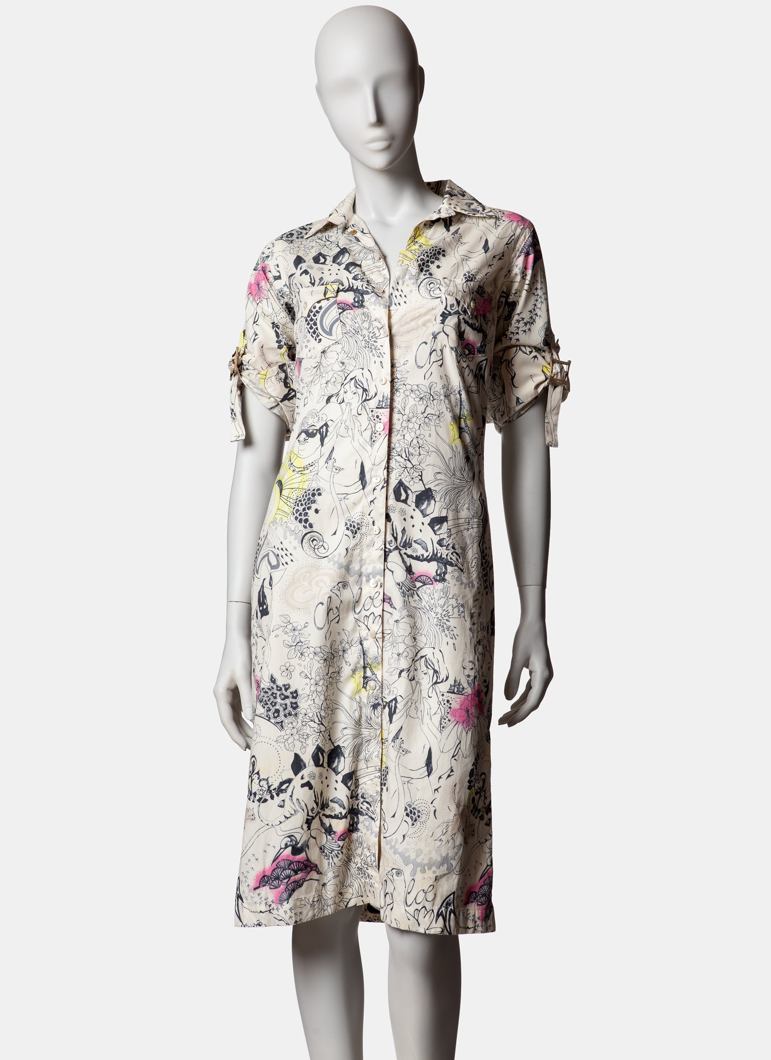 Chloé Illustrated Shirt Dress - S/S 2002