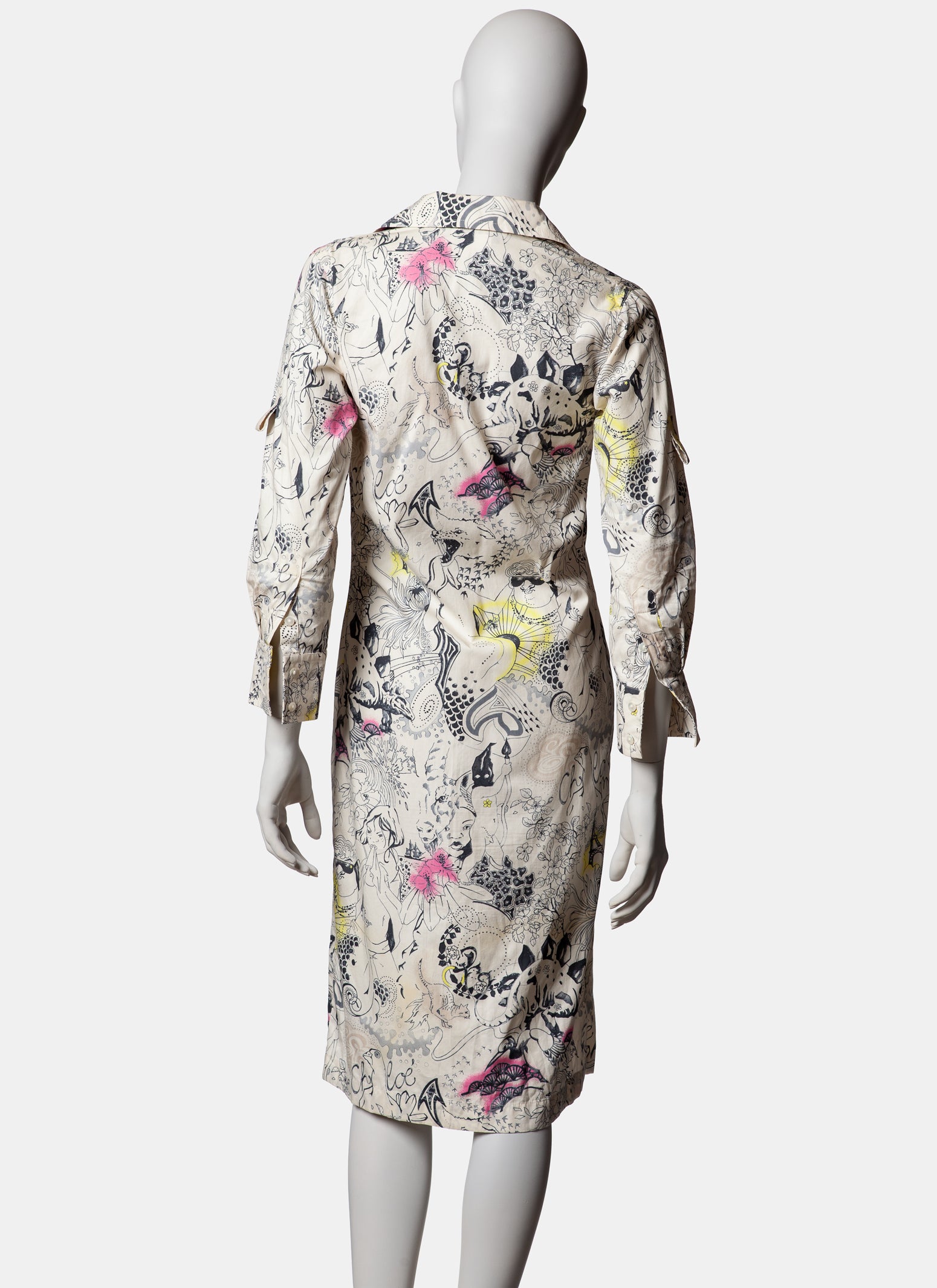 Chloé Illustrated Shirt Dress - S/S 2002
