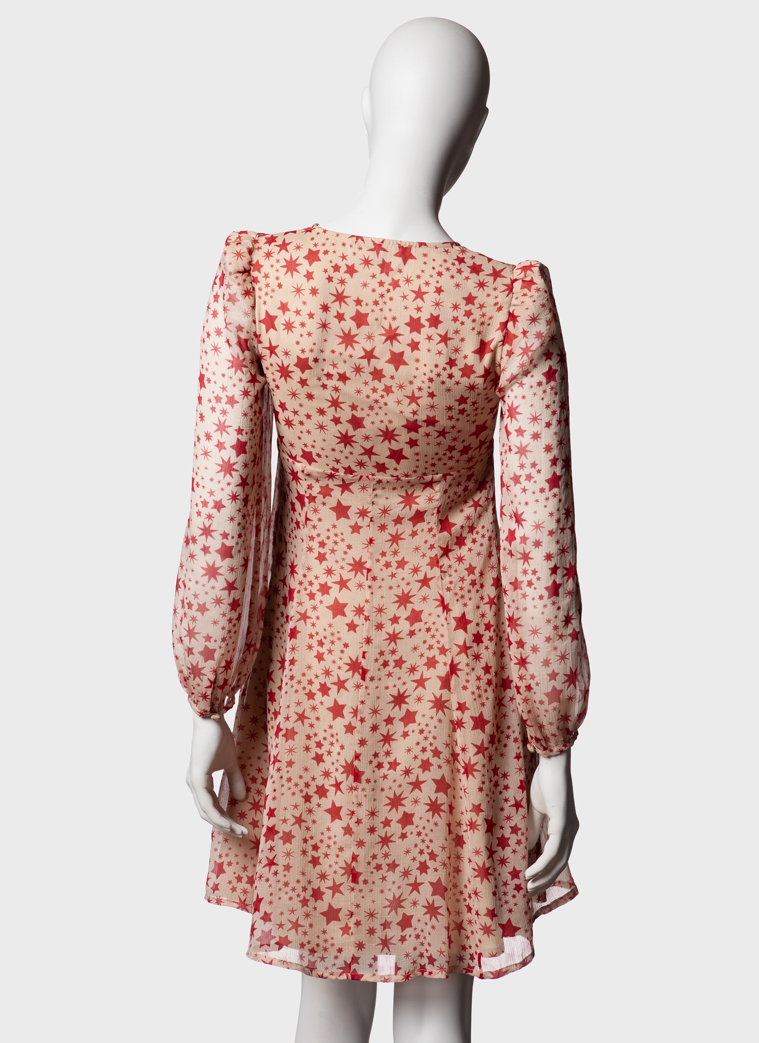 Biba Chiffon Star Print Mini Dress