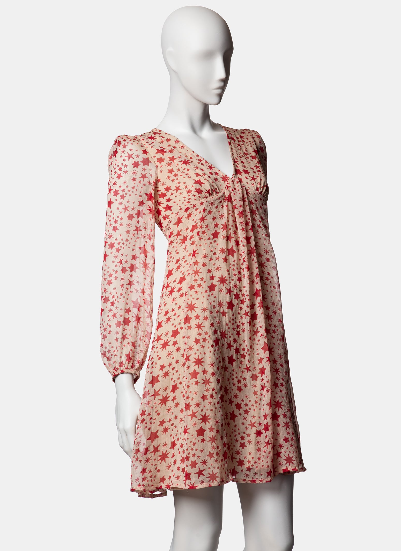 Biba Chiffon Star Print Mini Dress