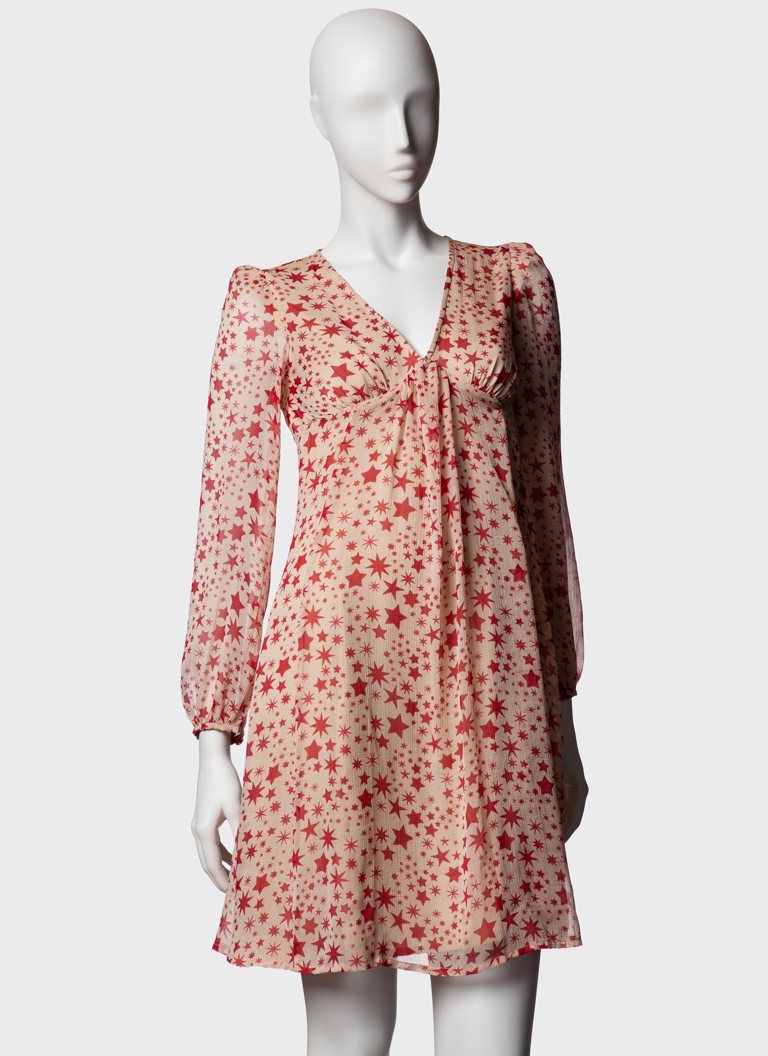 Biba Chiffon Star Print Mini Dress