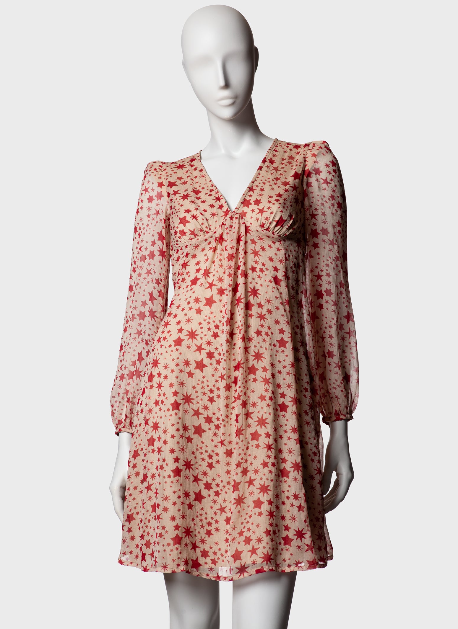 Biba Chiffon Star Print Mini Dress