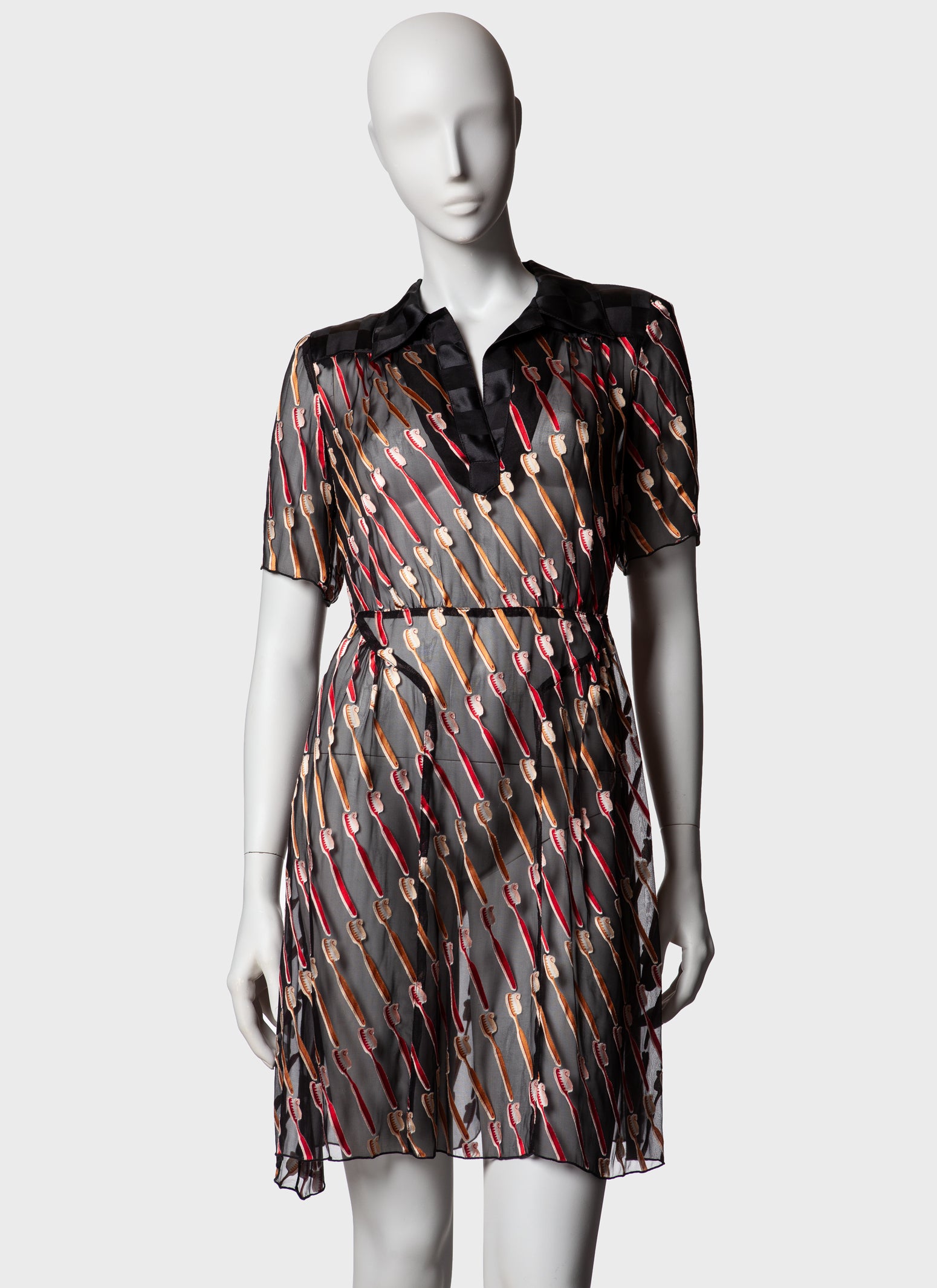 Anna Sui Tooth Brush Dress - S/S 2012 - US 4