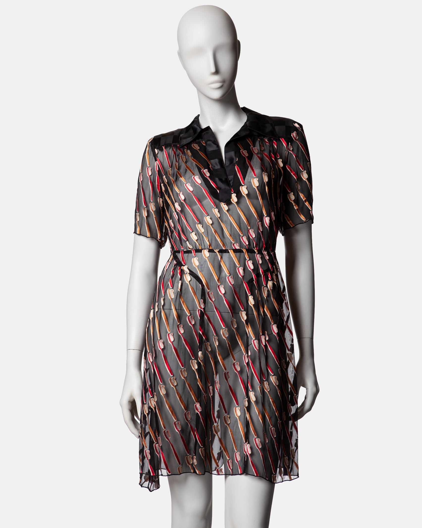 Anna Sui Tooth Brush Dress - S/S 2012 - US 4